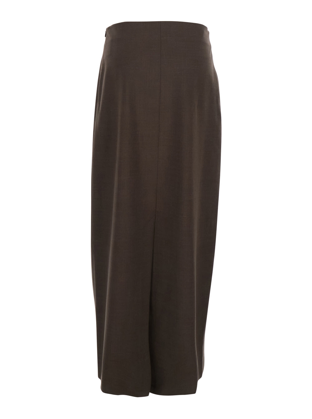 Loulou Studio Brown Skirt With Pencil Deisgn And Side Closure In Wool Woman In Brown