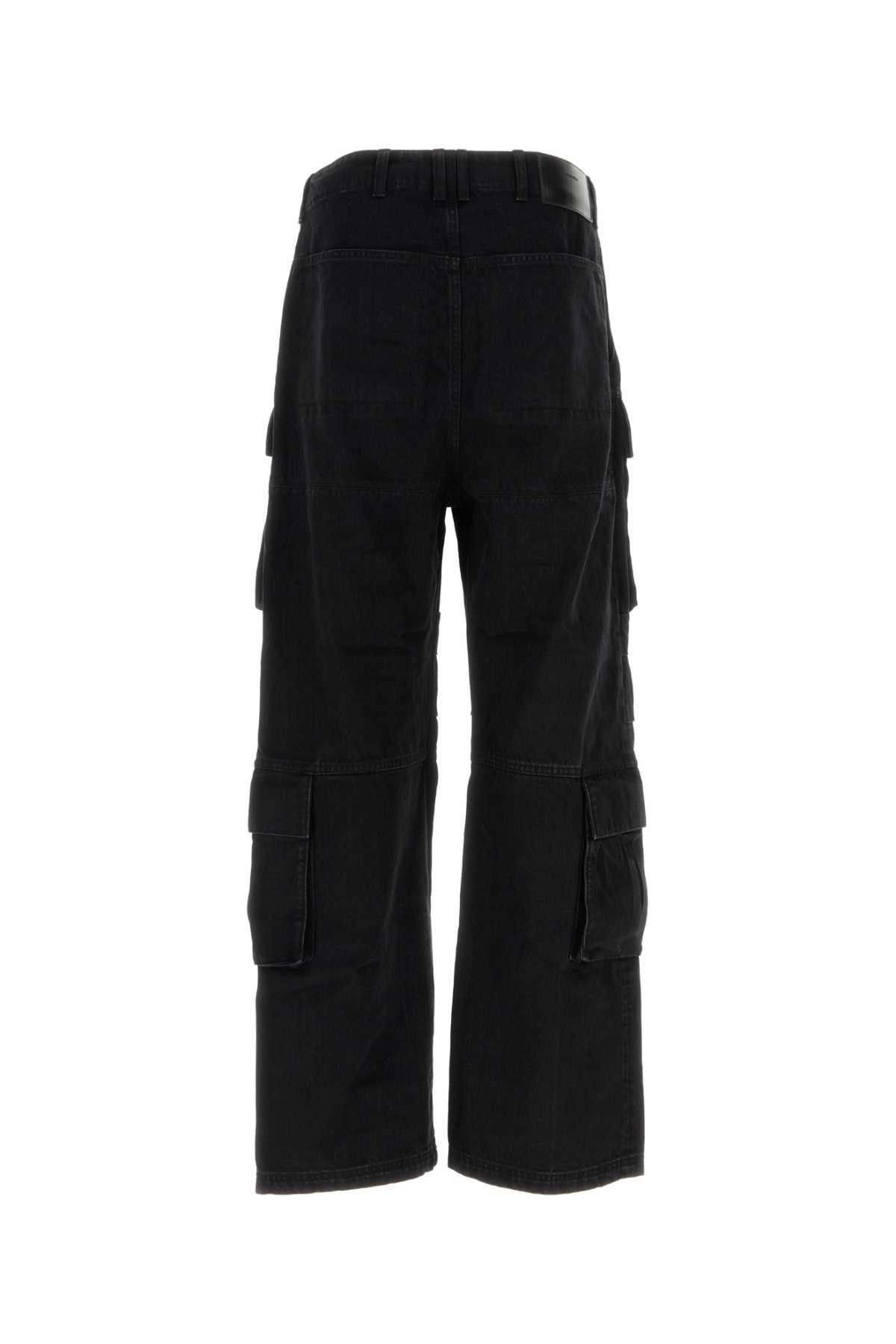 Shop Entire Studios Black Denim Cargo Jeans