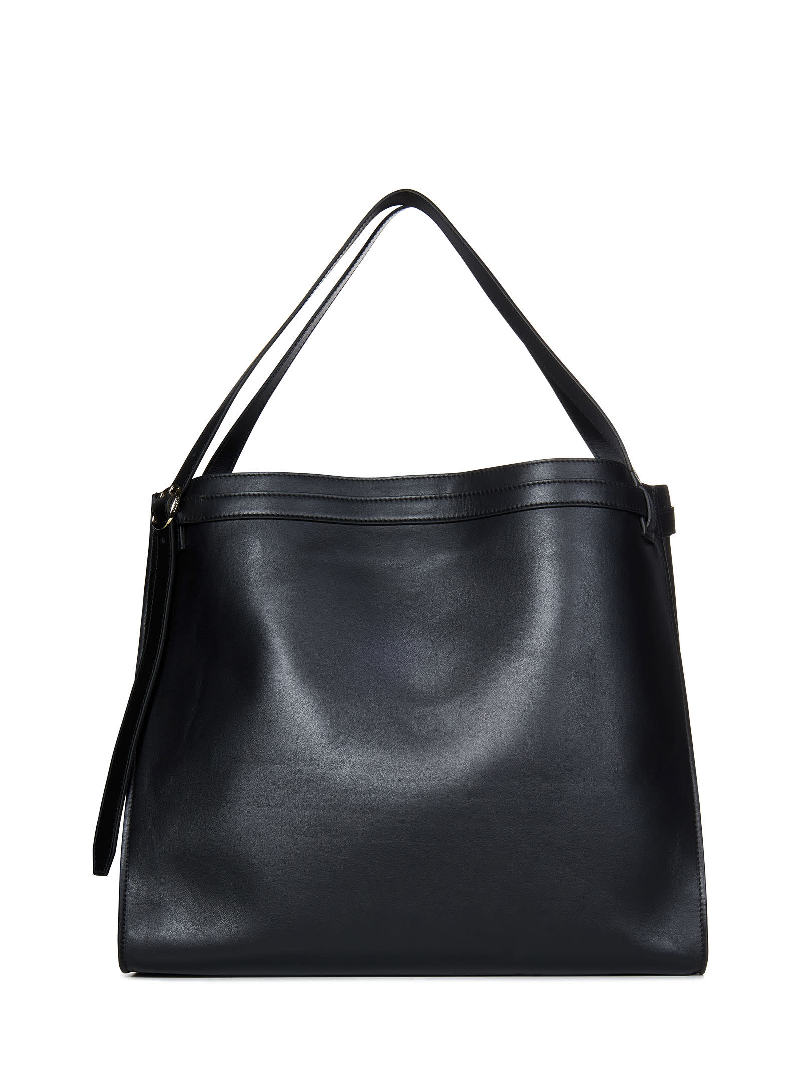Shop Coperni Belt Cabas Shoulder Bag In Black