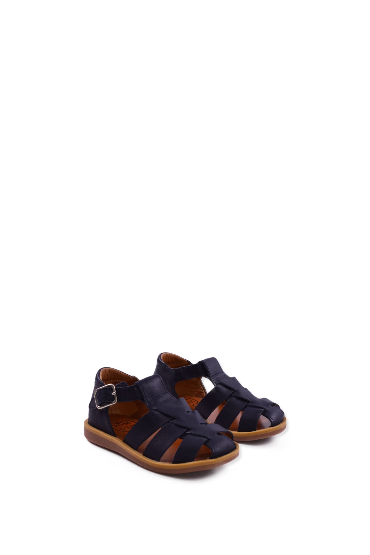 Shop Pom D'api Leather Sandals In Blue