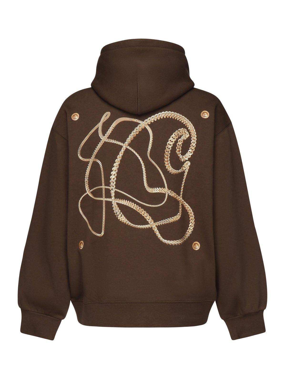 Carhartt Charm Link Drawstring Hoodie In Brown