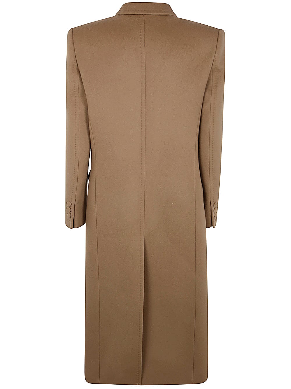 Shop Balmain Shoulder Pad Wool And Cashmere Coat In Kc Camel