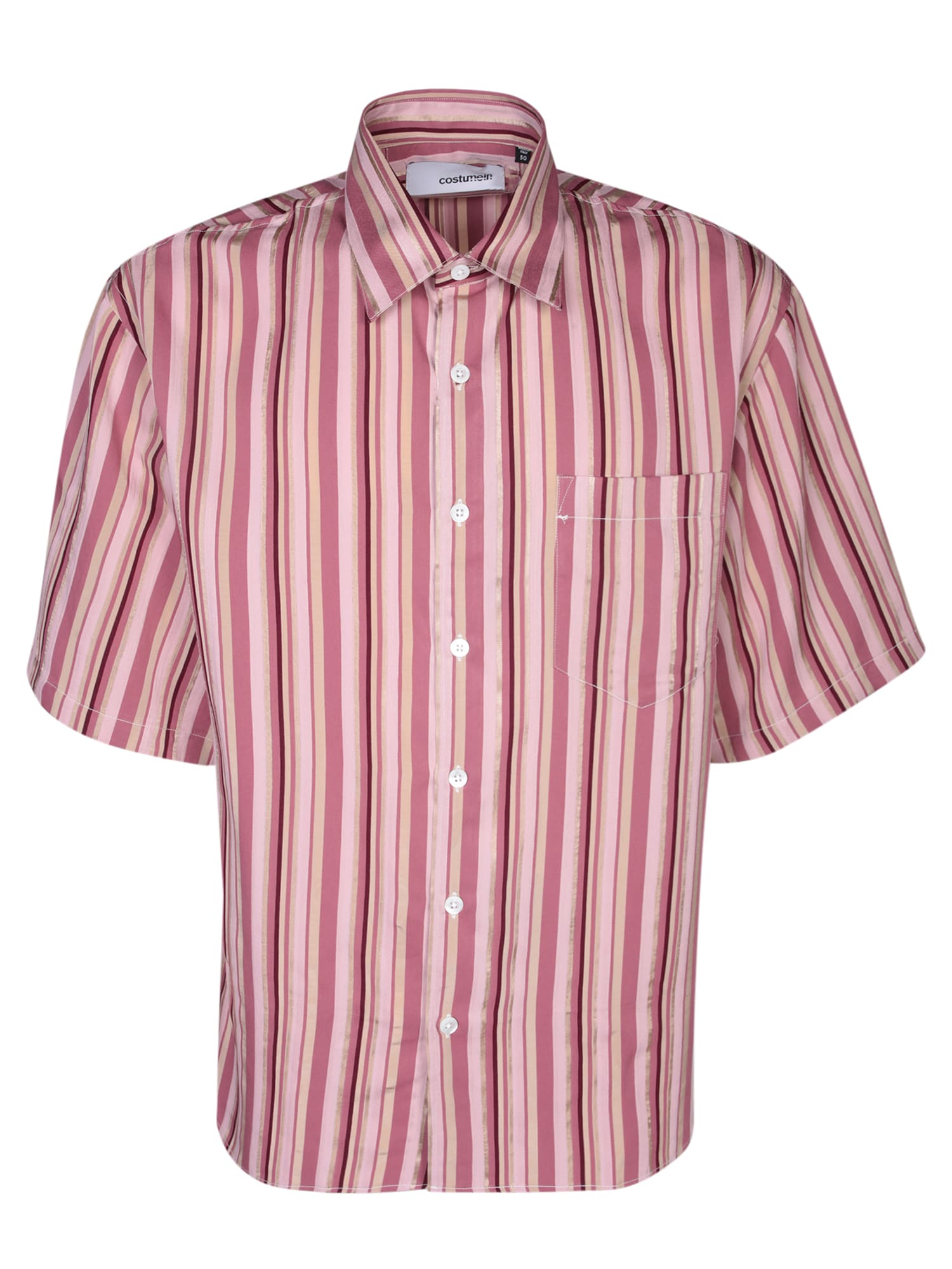 Shop Costumein Eric Striped Pink Shirt