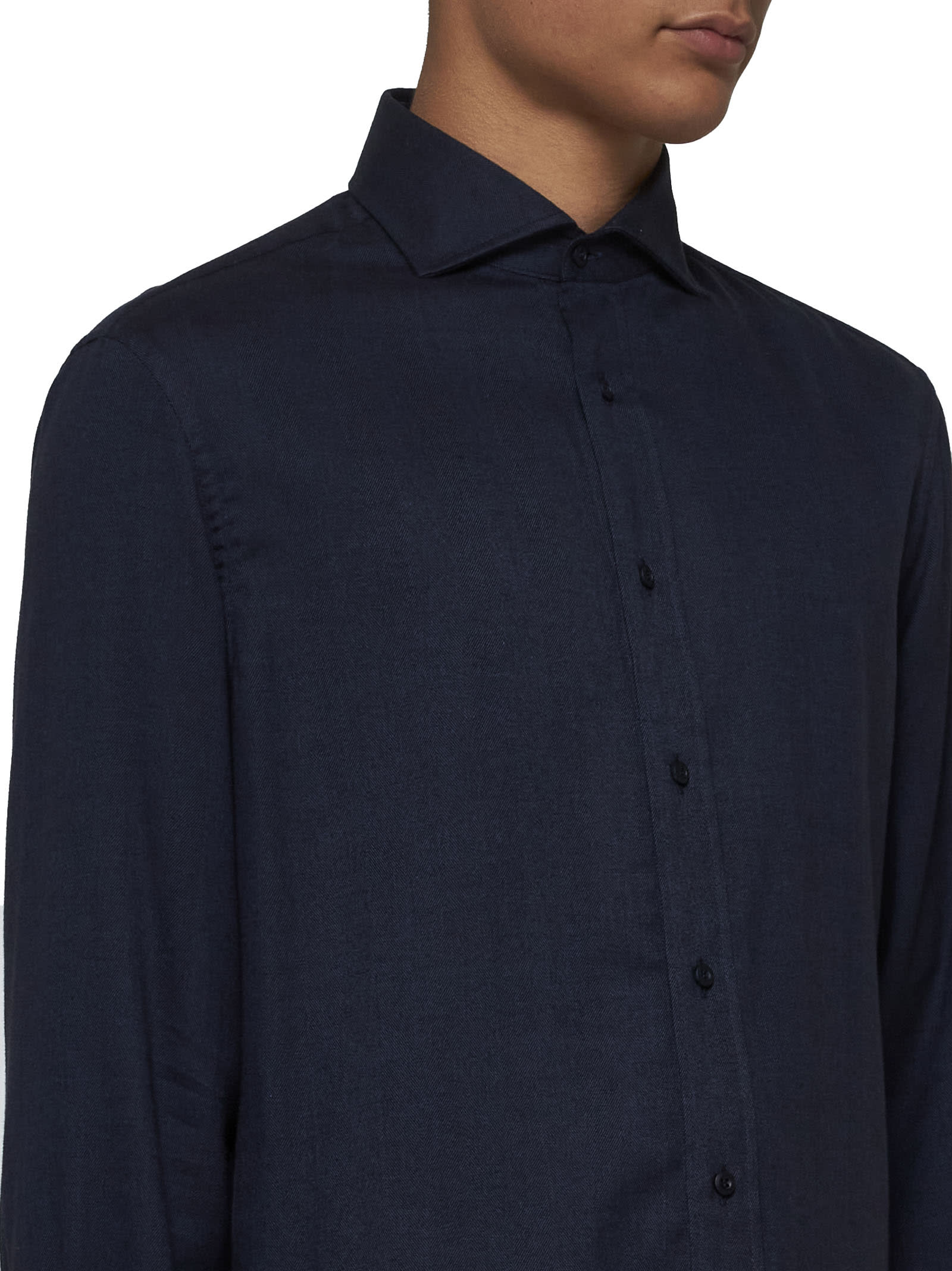 Shop Brunello Cucinelli Shirt In Blue