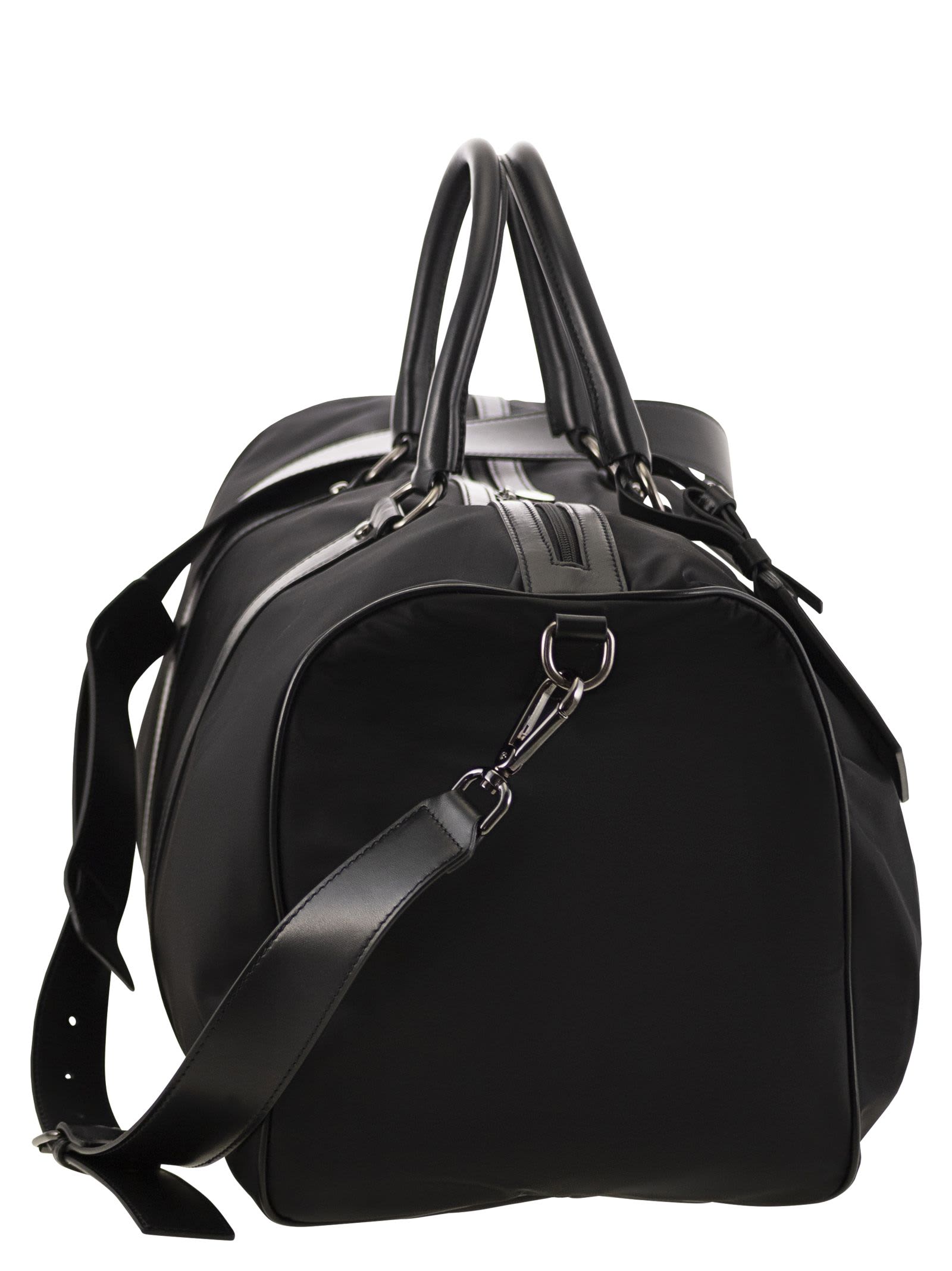 Kiton Duffel Bag With Leather Inserts