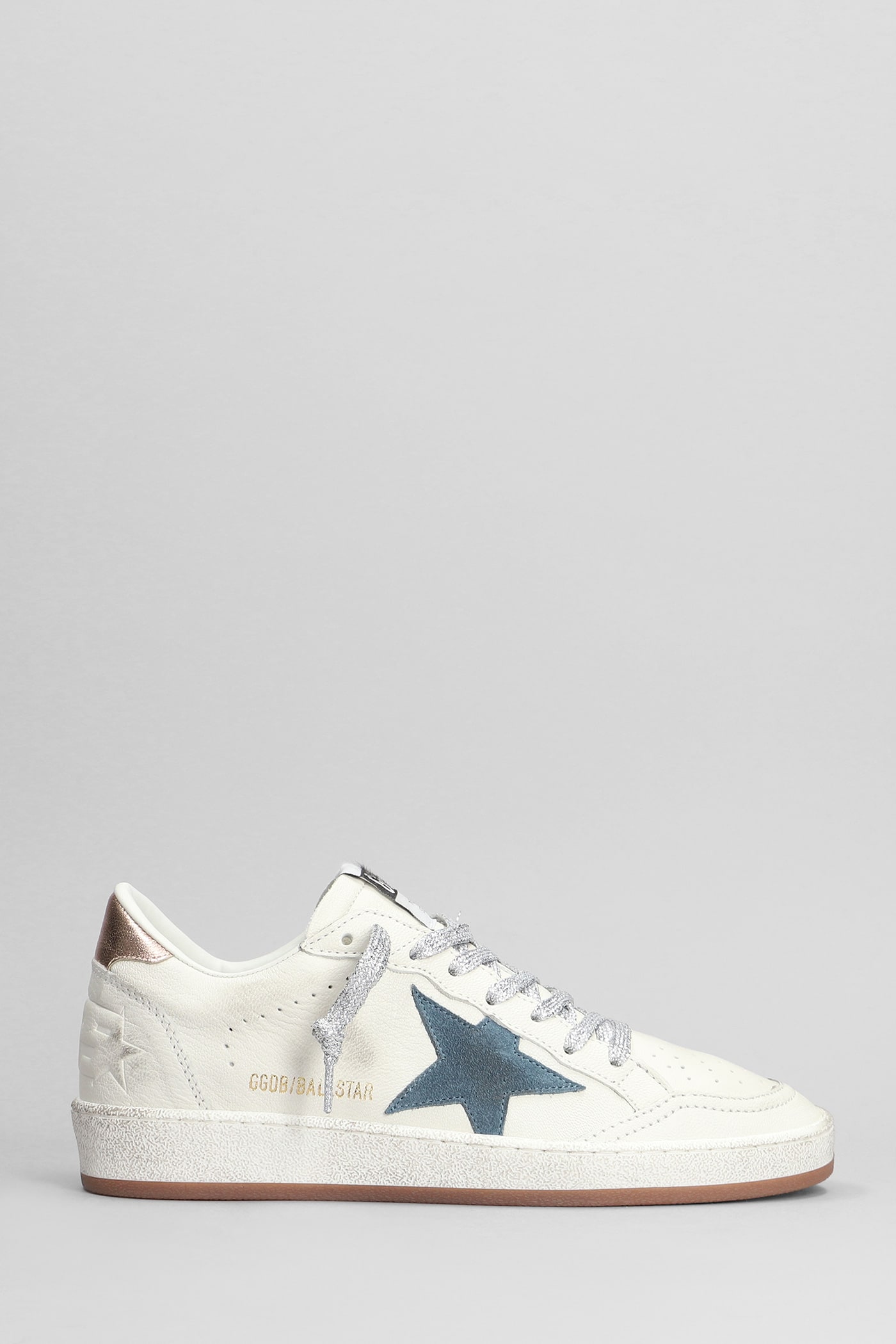 Shop Golden Goose Ball Star Sneakers In White Leather