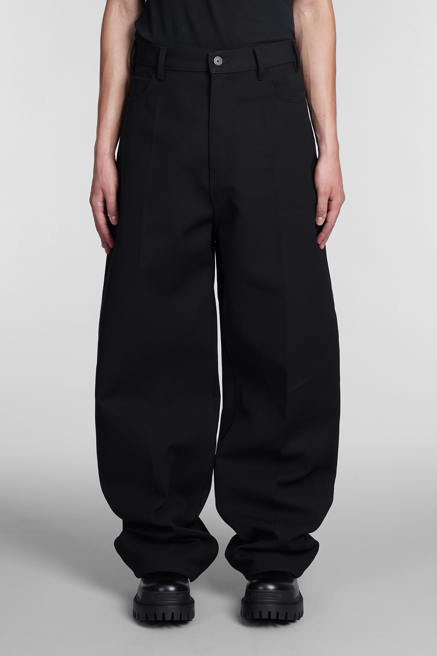 Balenciaga Pants In Black Cotton