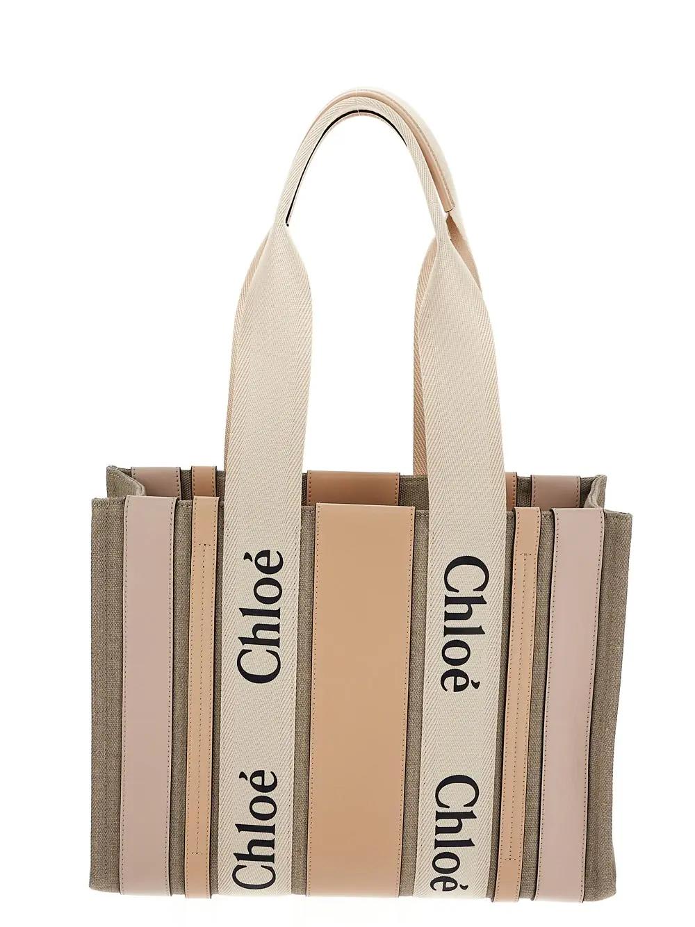 Shop Chloé Medium Woody Tote Bag In Rosa