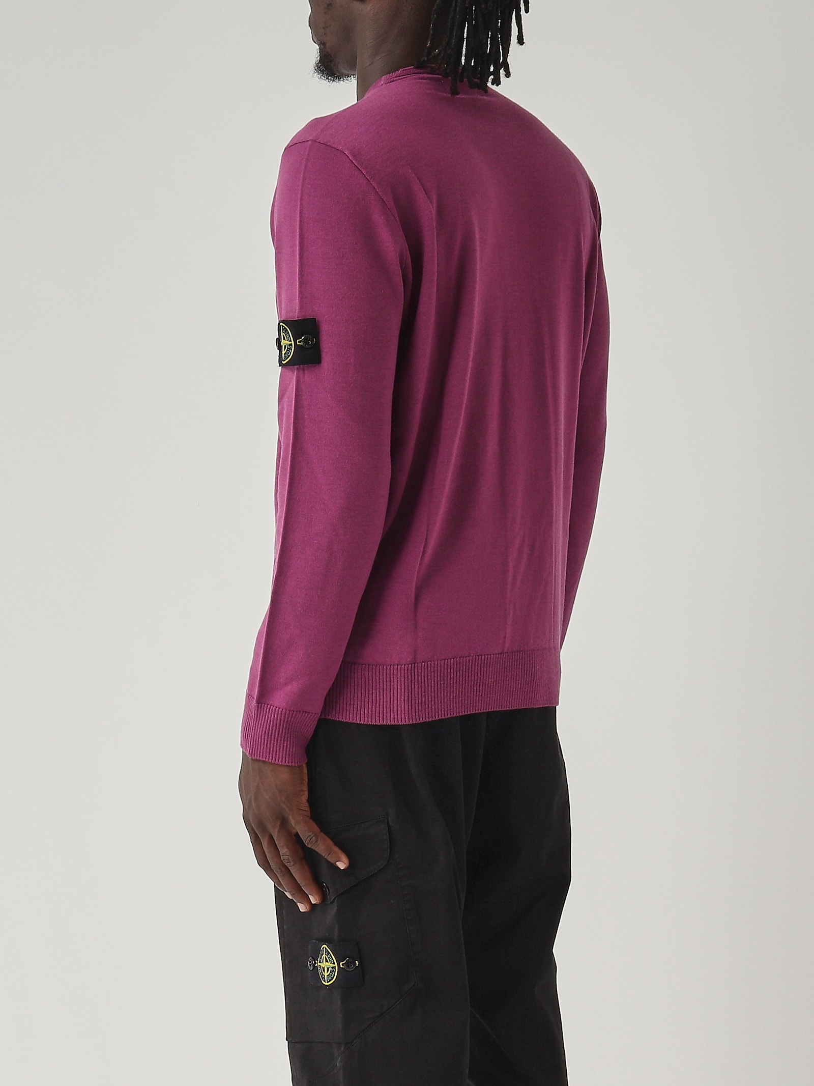 Shop Stone Island Maglia Sweater In Viola