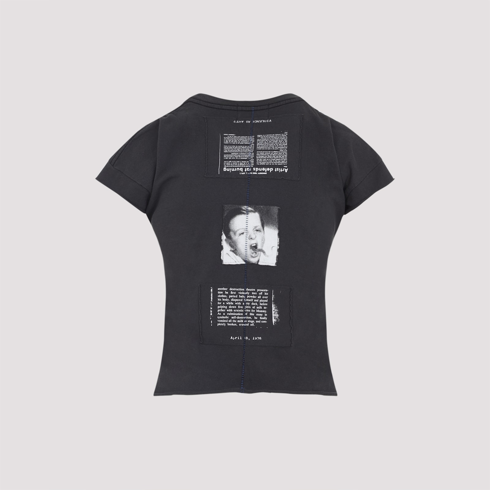 Enfants Riches Deprimes Graphic Print Cotton T-shirt With Artistic Detailing In Black