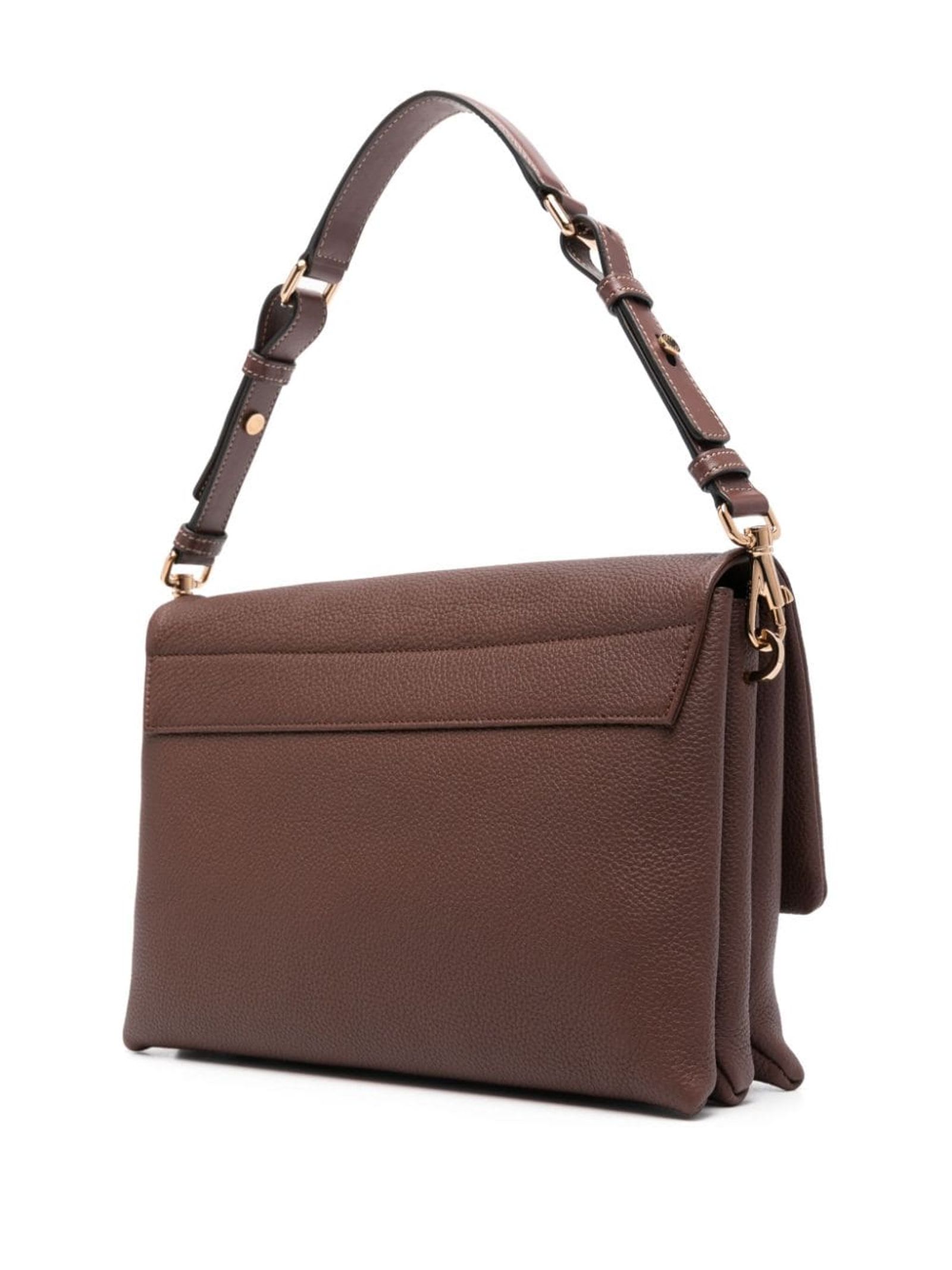 Shop Tod's Walnut Brown Mini T Timeless Tote Bag