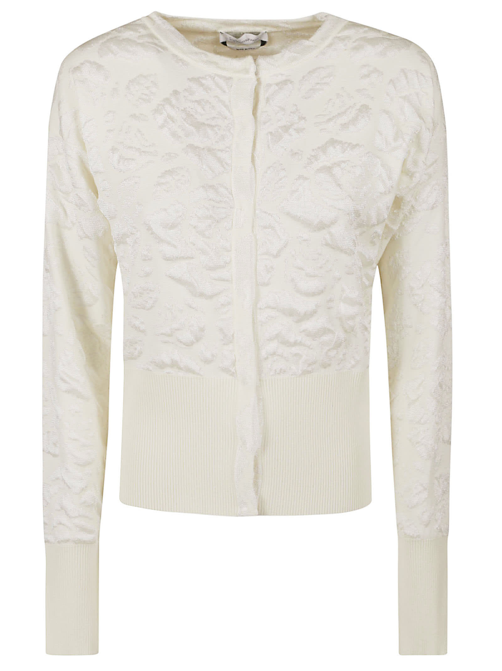 Blumarine Crop Concealed Jacket In White