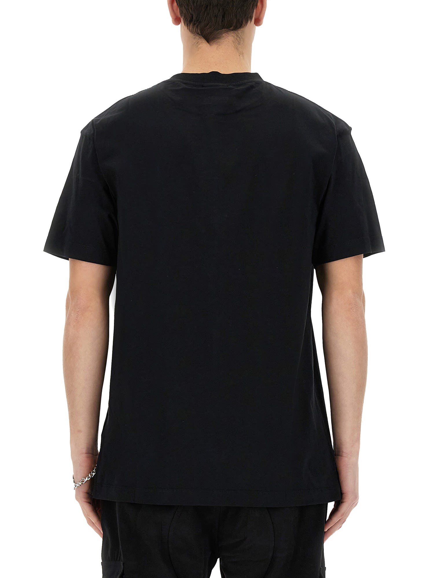 Shop Marcelo Burlon County Of Milan T-shirt With Logo In Black White