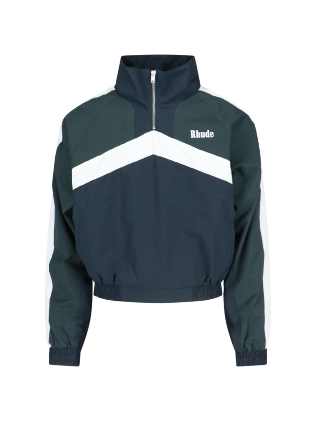 Shop Rhude Tech Jacket Motorsport Track In Green