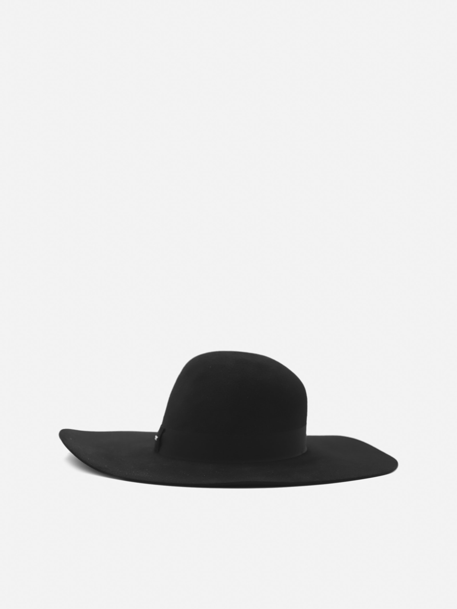 Saint Laurent Felt Hat With Grosgrain Ribbon