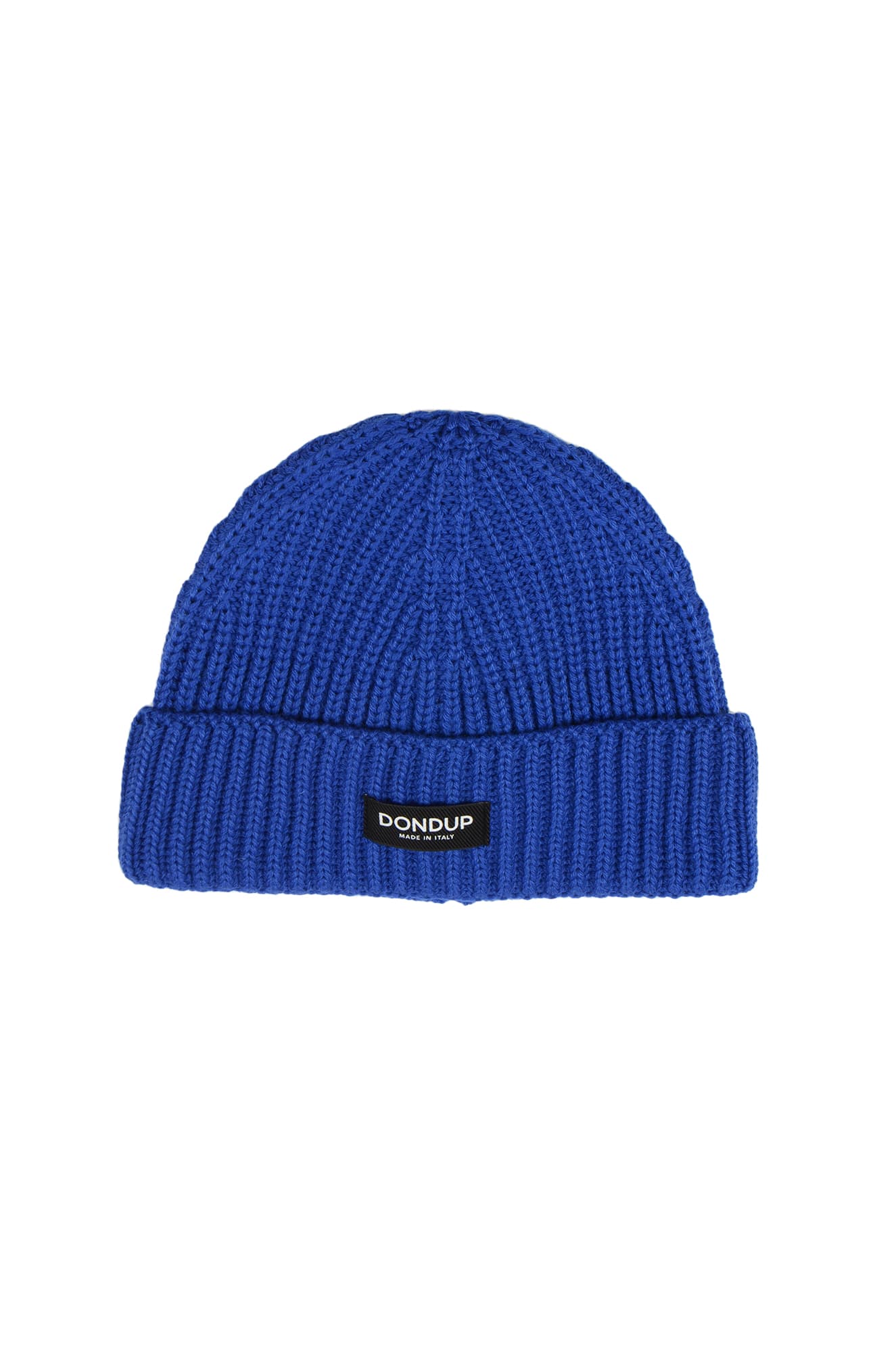 Shop Dondup Logo Patch Beanie In Turquoise