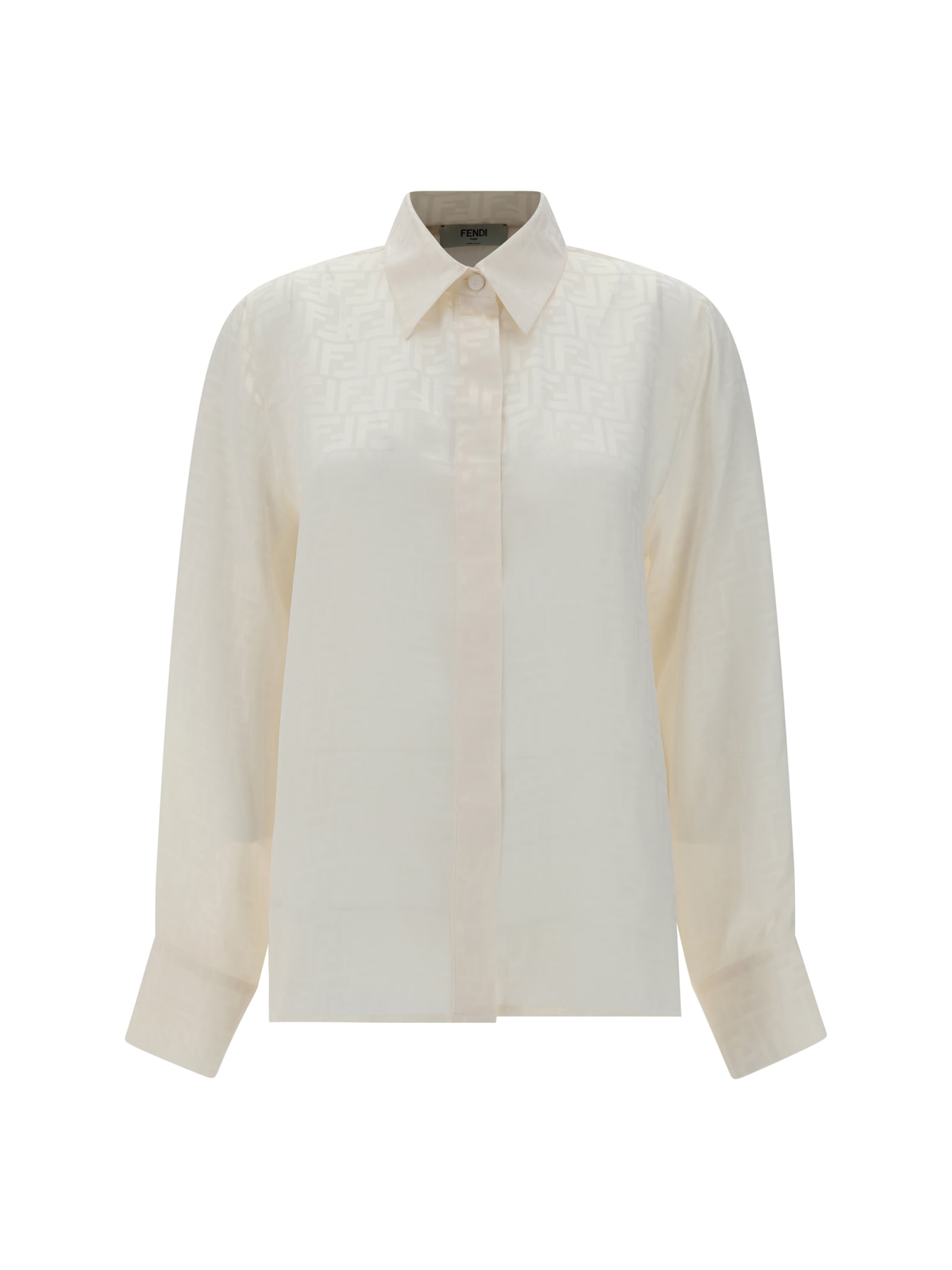 Shop Fendi Shirt In Penelope-panna