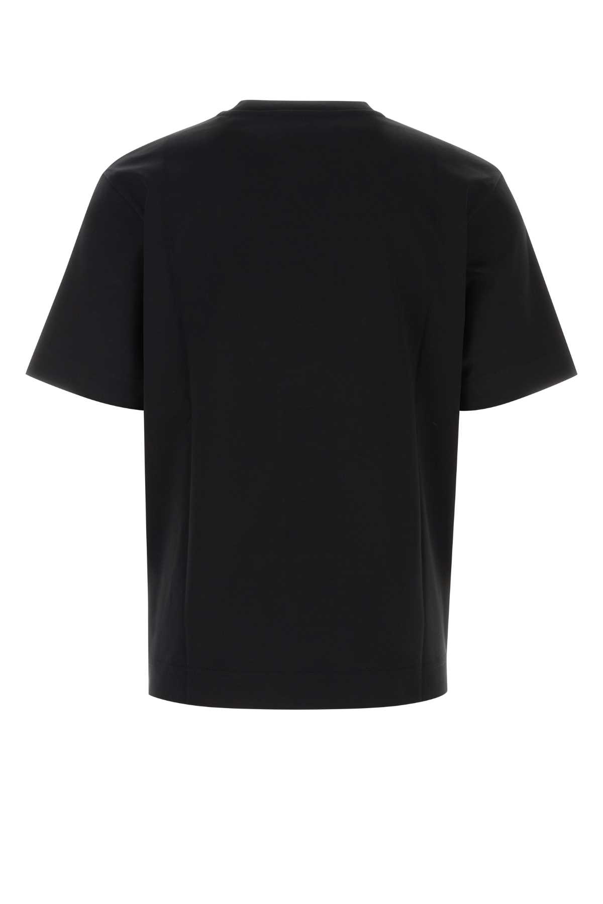 Shop Fendi Black Cotton T-shirt In Blk