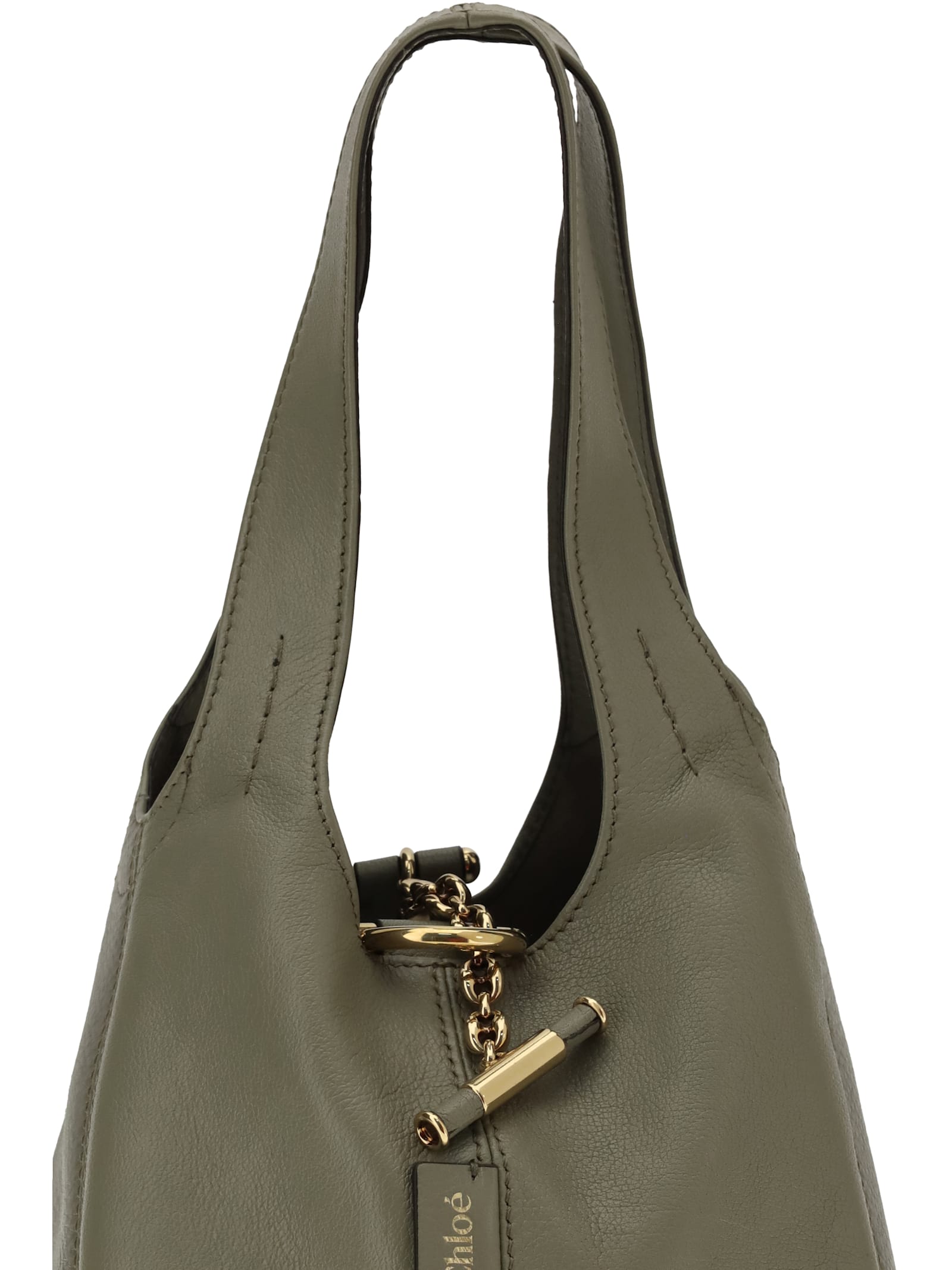 Chloé Green Calf Leather Bos Taurus Shoulder Bag In Green