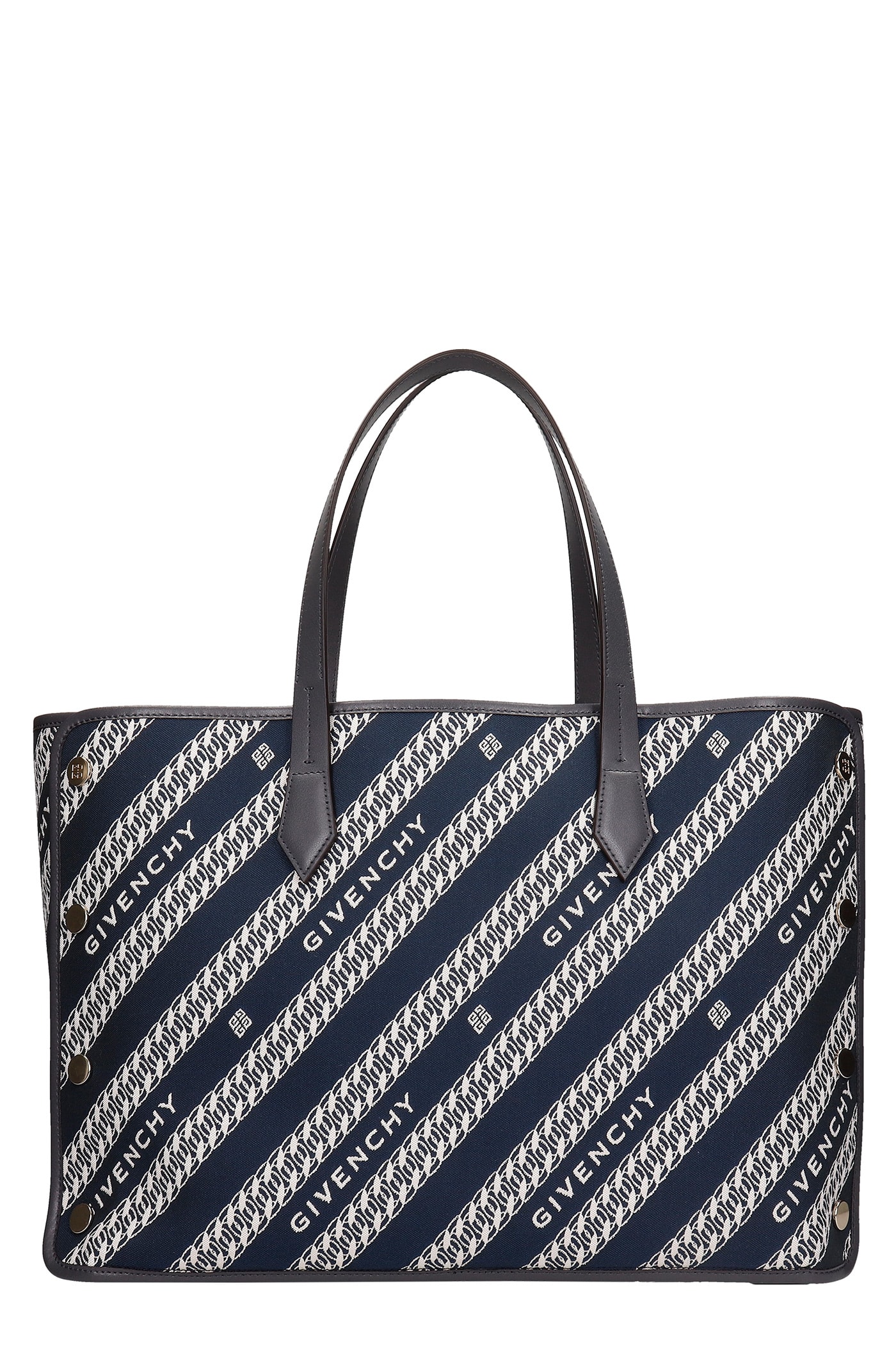 Givenchy Bond Tote In Blue Cotton