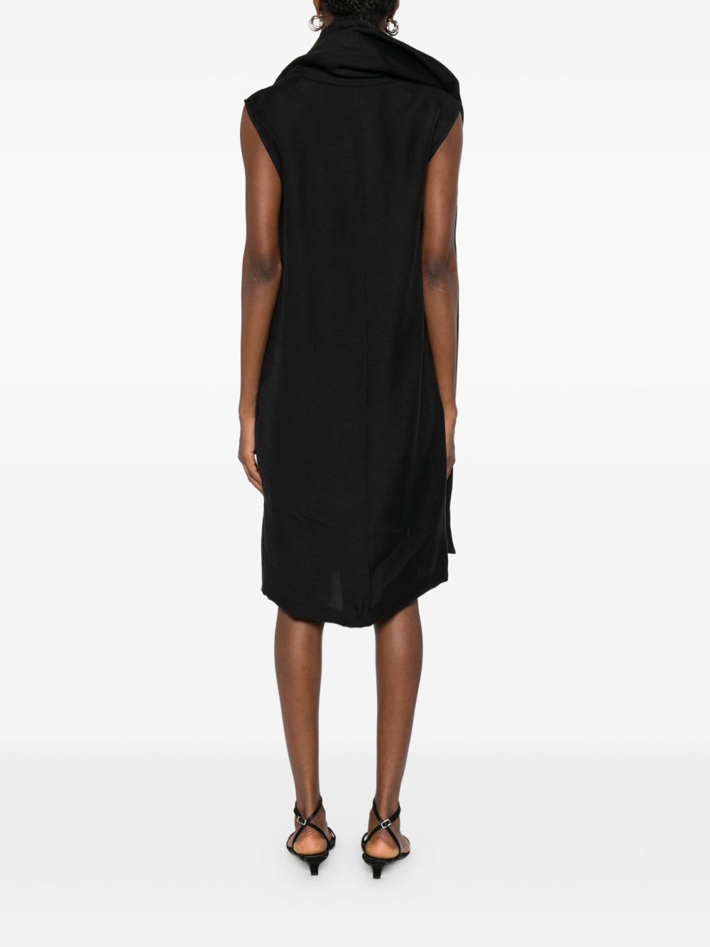Totême Scarf Midi Dress In Black