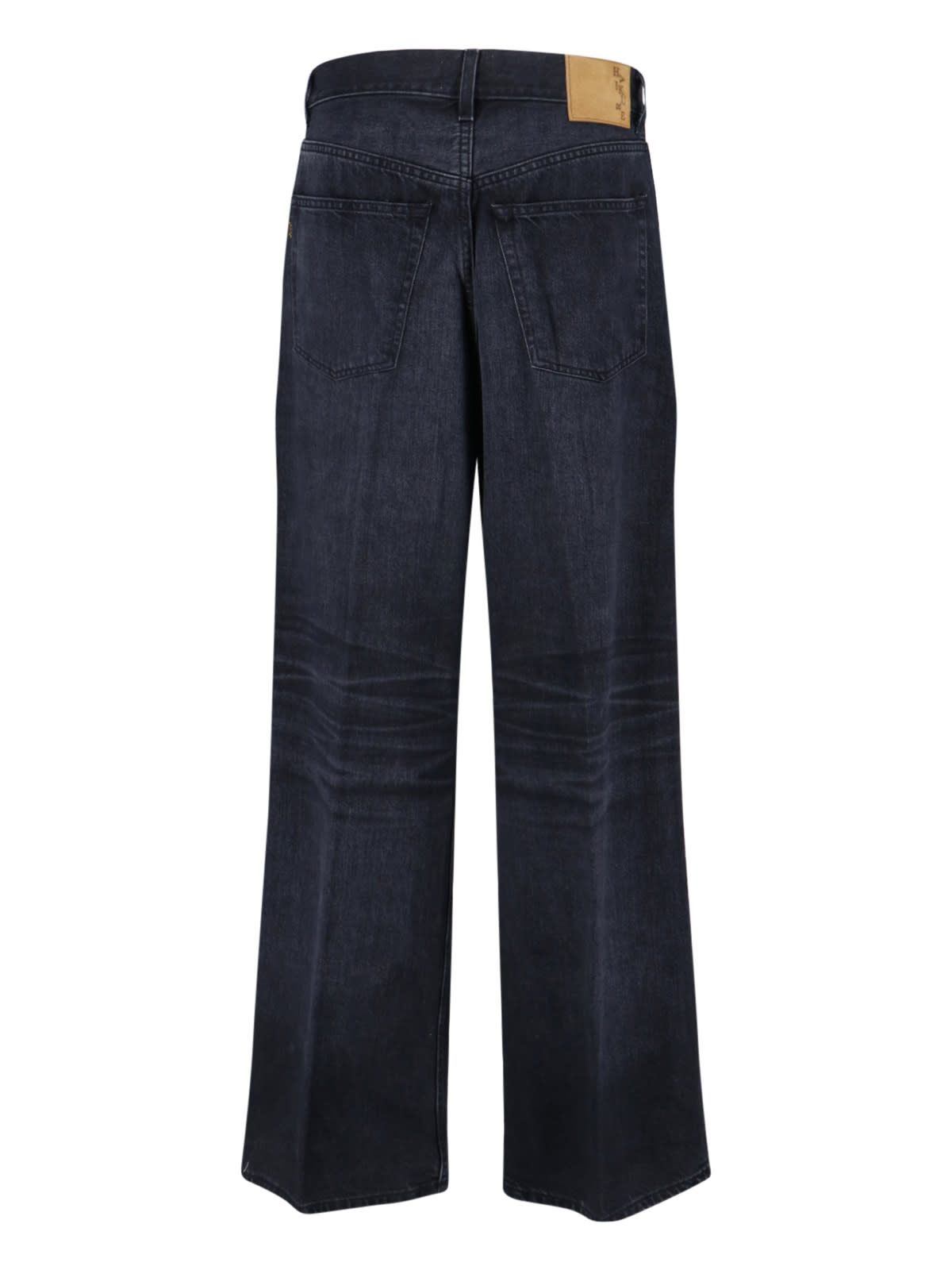 Haikure Black Jeans With Belt Loops And Logo Patch On The Rear In Black