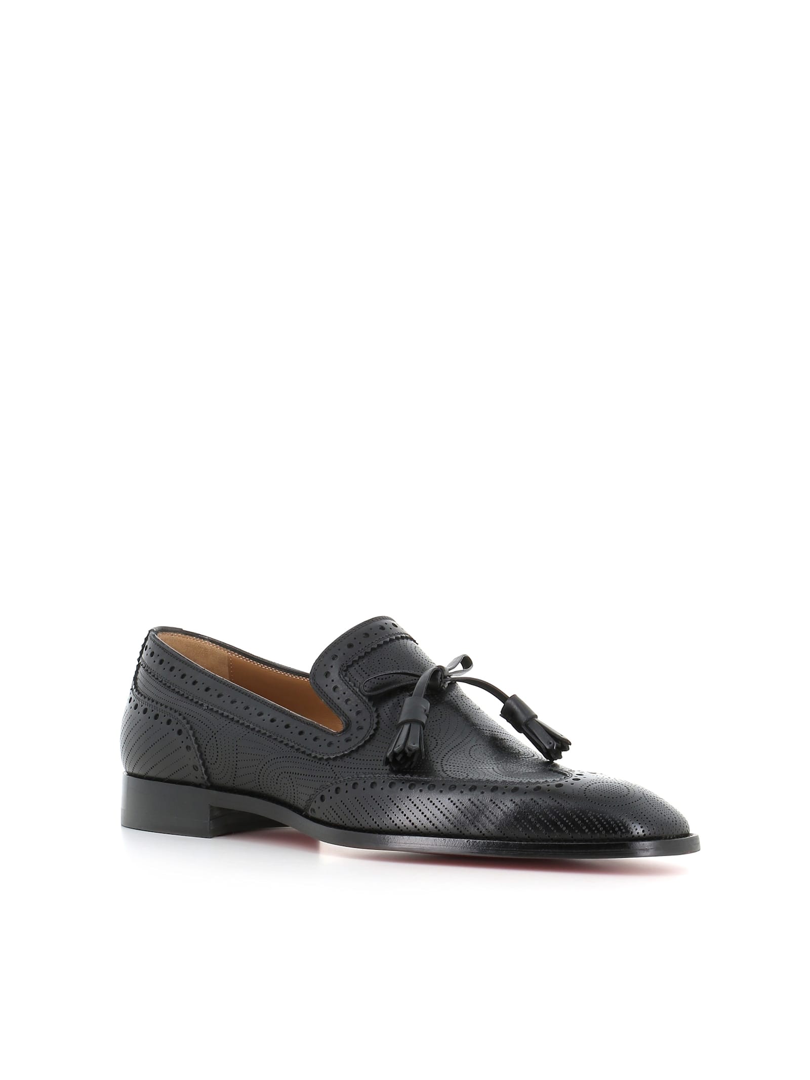 Christian Louboutin Slipper Grave Moc Flat In Black