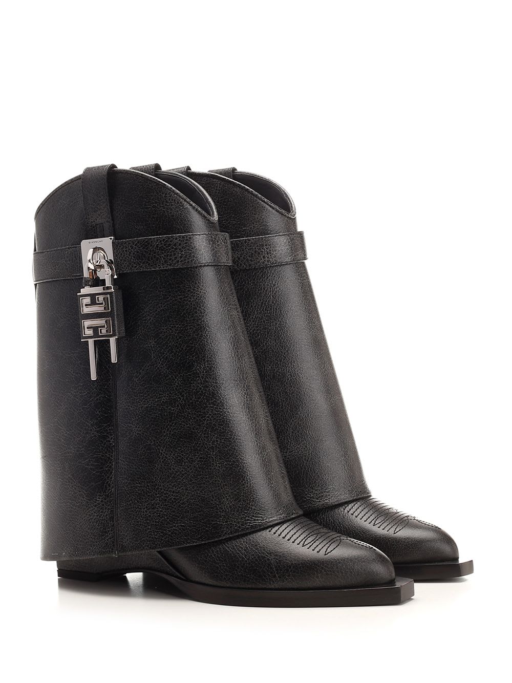 Givenchy Woman Ankle Boots Charcoal Size 7 Leather In Black