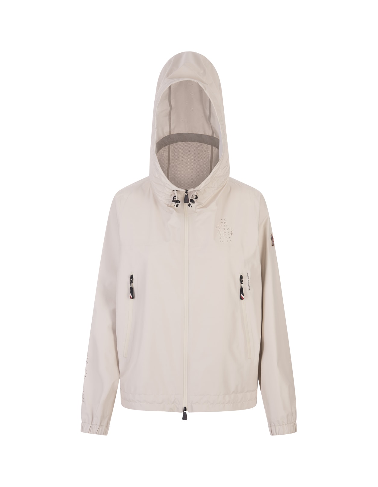 Shop Moncler White Fanes Jacket