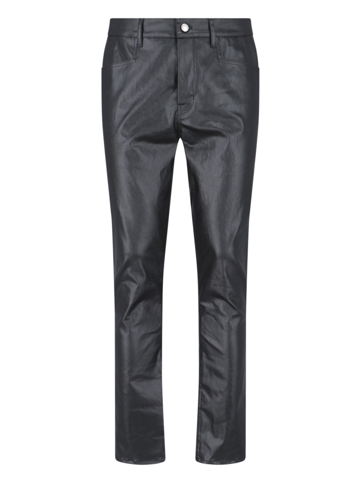 Rick Owens Coated Jeans In Black
