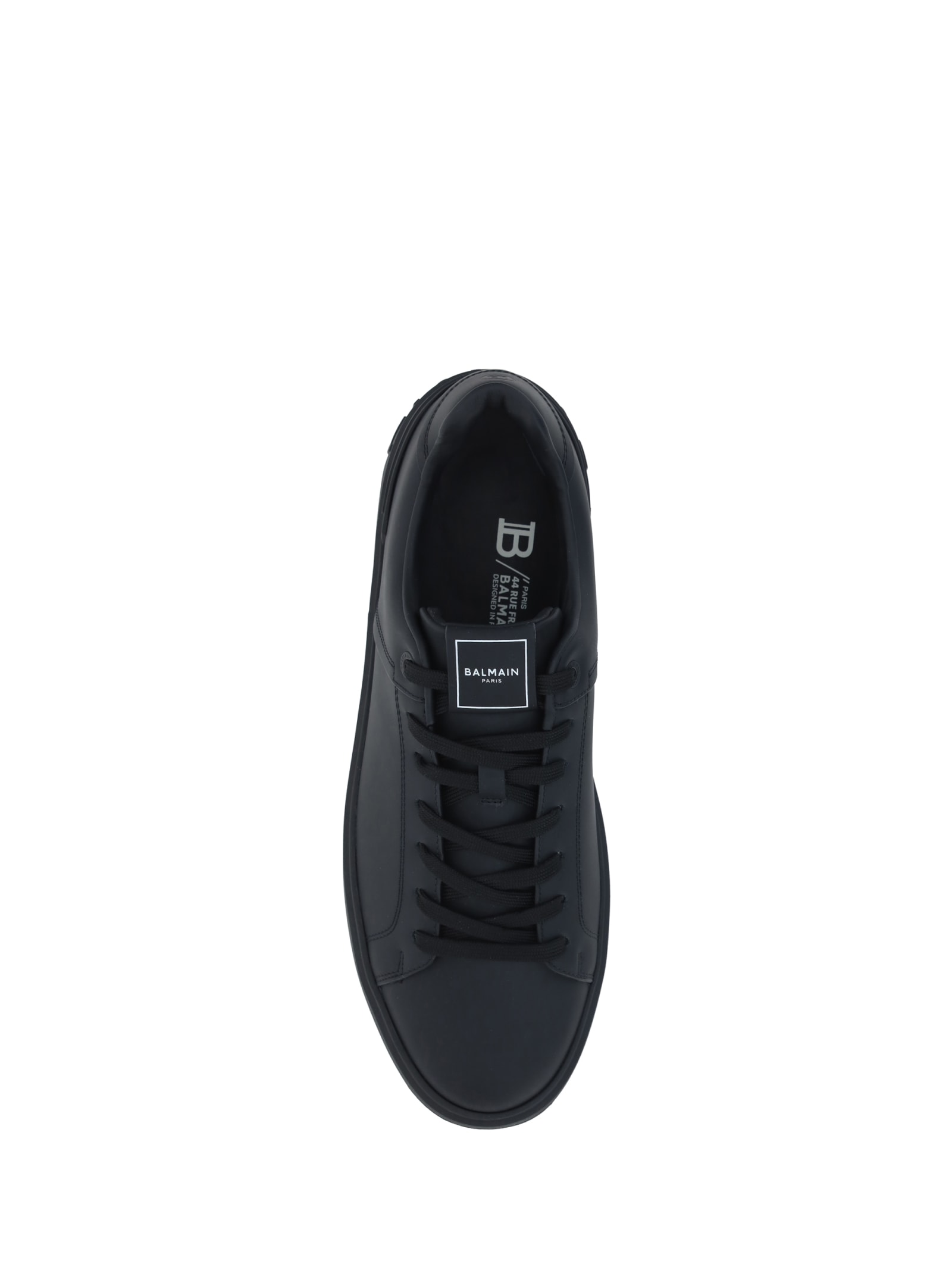 Balmain B Court Sneakers In 0pa Noir