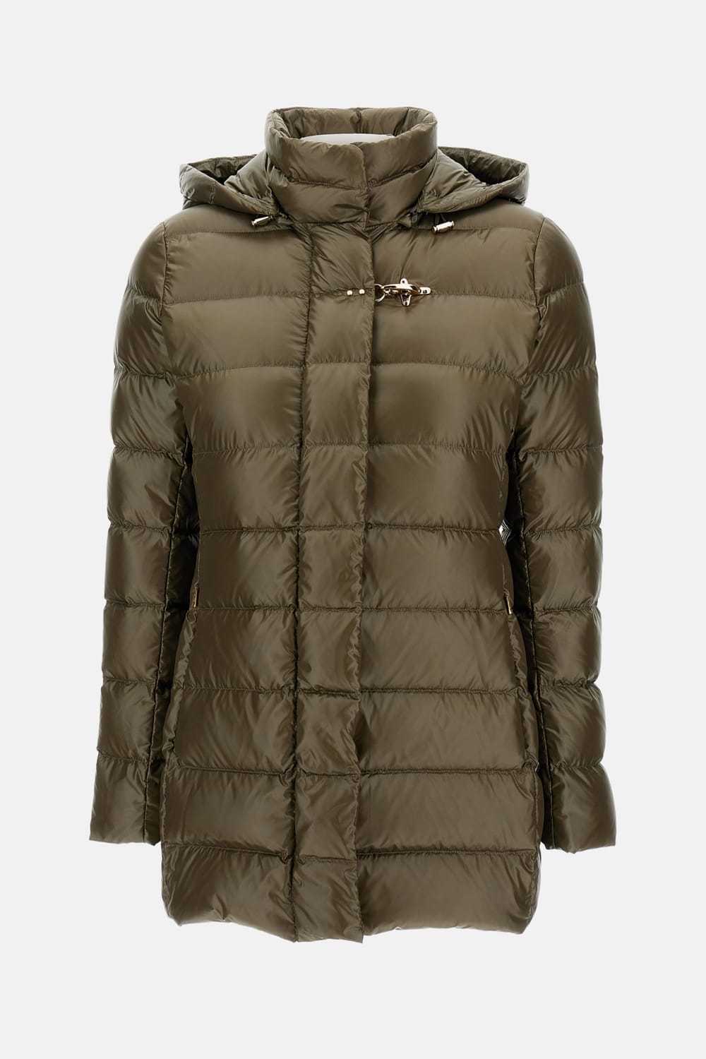 Fay Urban Down Jacket With Hood In Brown
