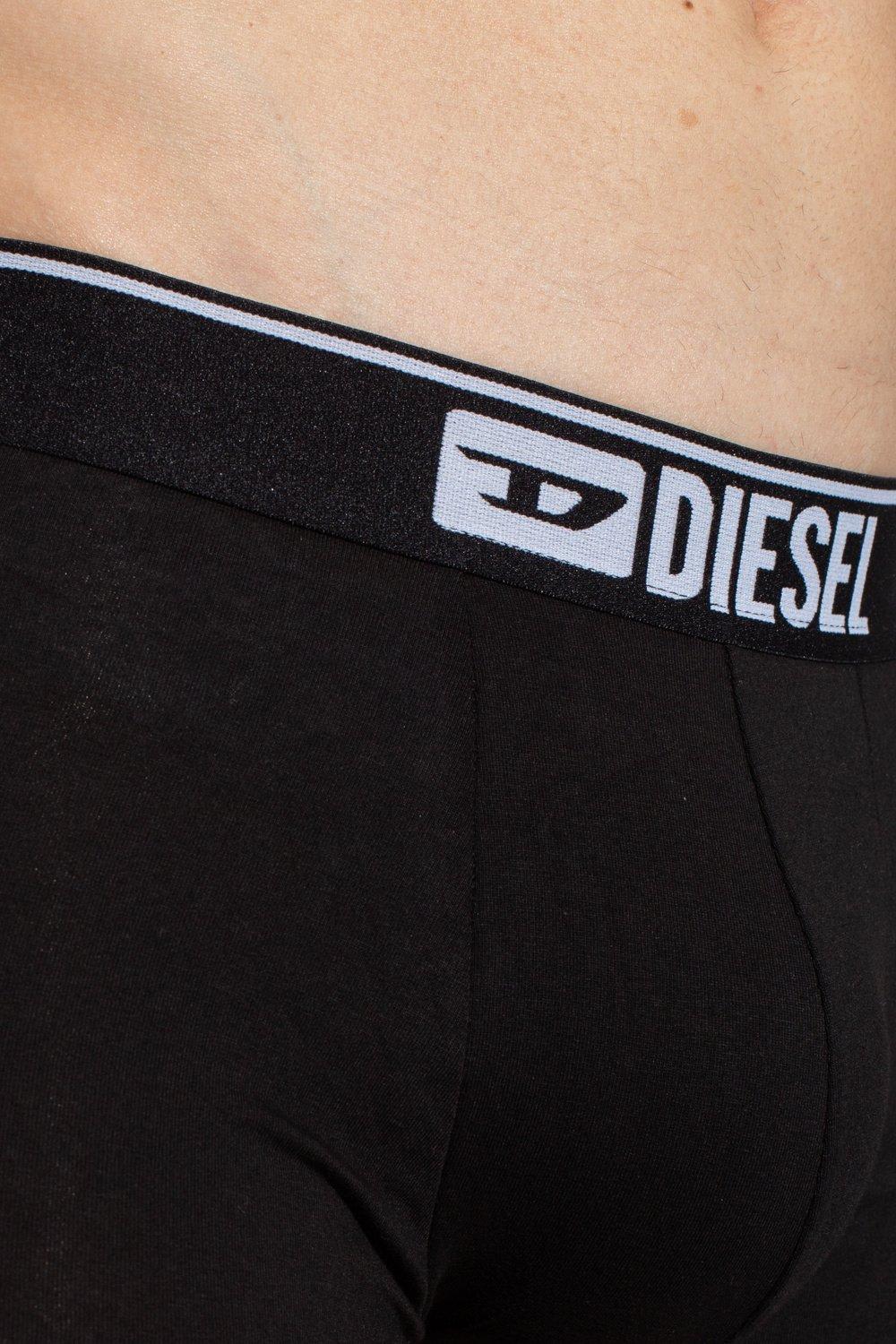 Shop Diesel Umbx-damien Three-pack Logo-embroidered Boxers Set In Multicolour