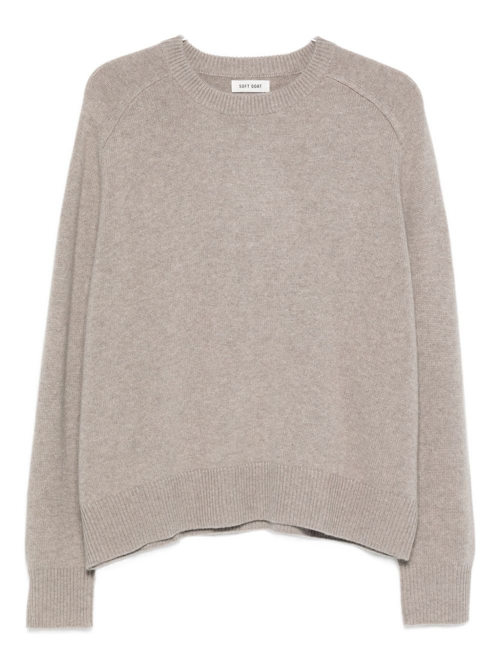 Goat Soft  Beige Crewneck Sweaters In Gray