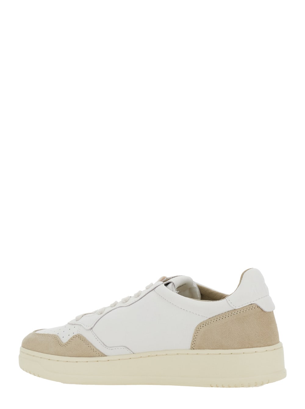 Autry Medalist Low Leather Suede Sneakers In White