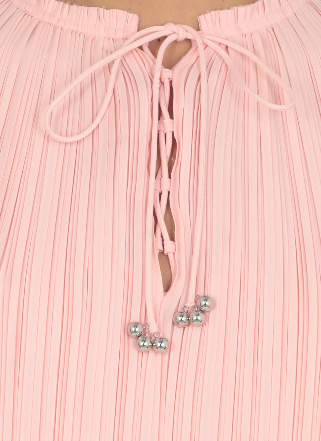 Shop Lanvin Pleated Dress In Rosa