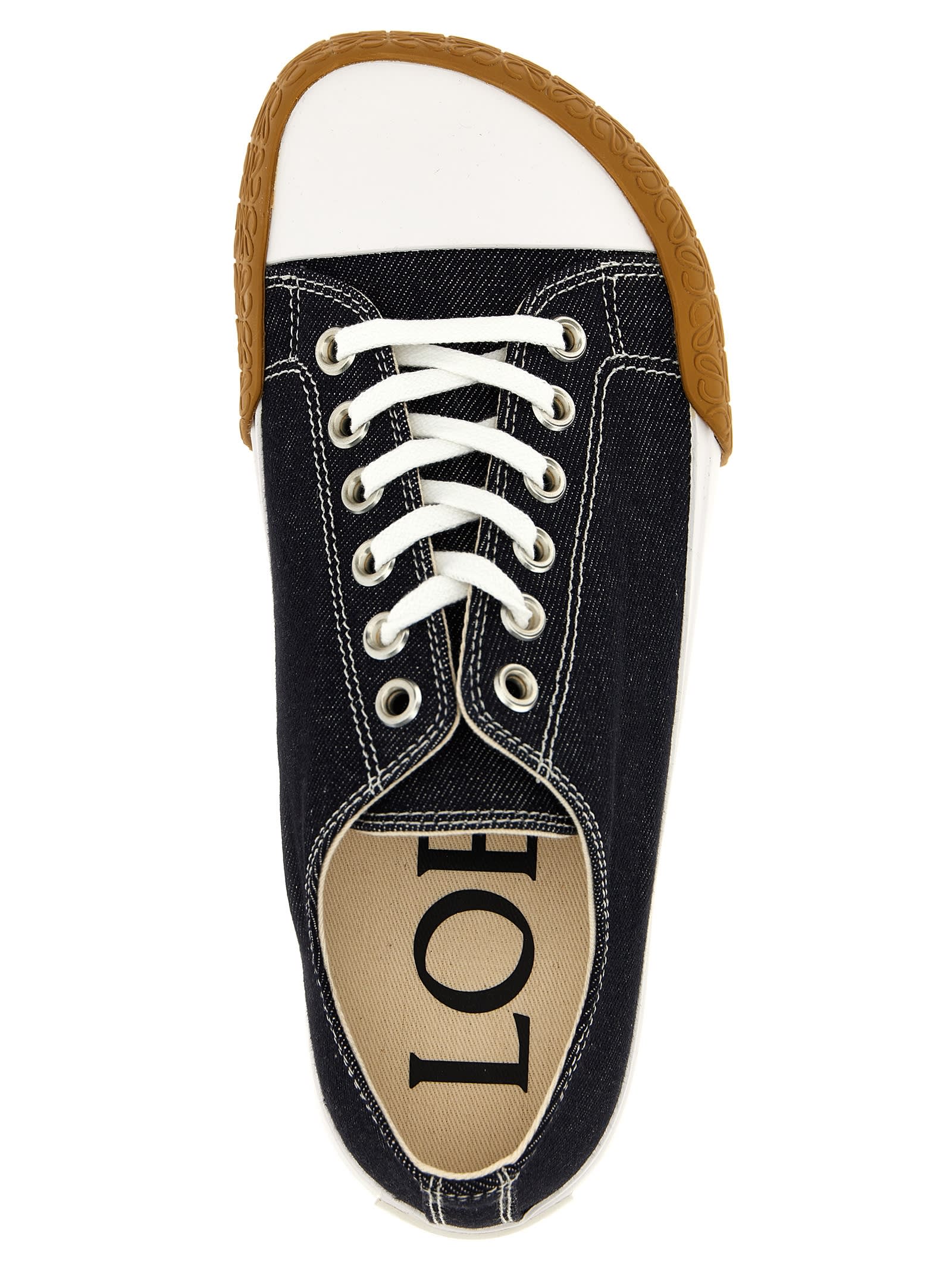 Shop Loewe Bloc Sneakers In Blue