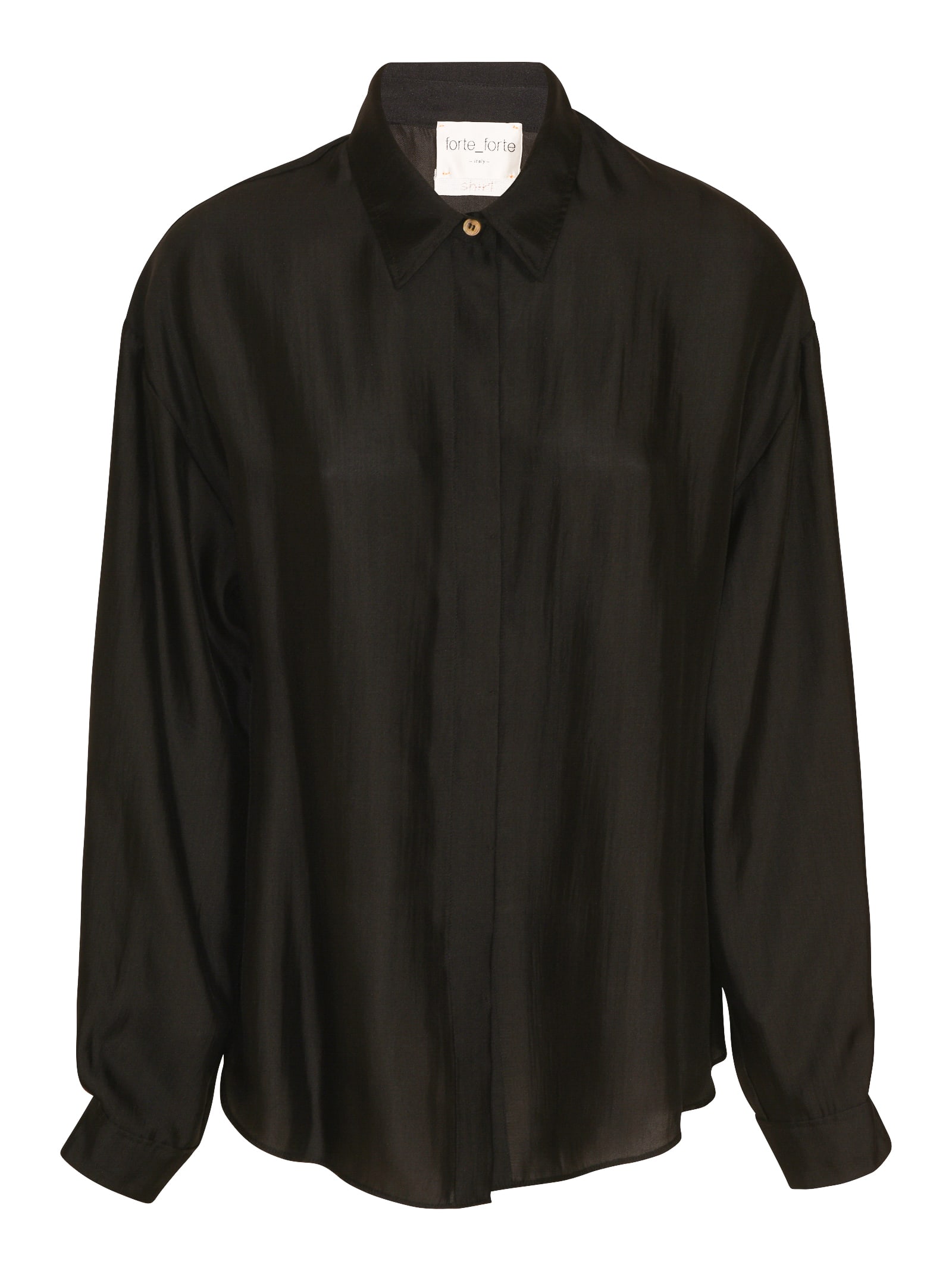 Shop Forte Forte Long-sleeved Shirt In Black