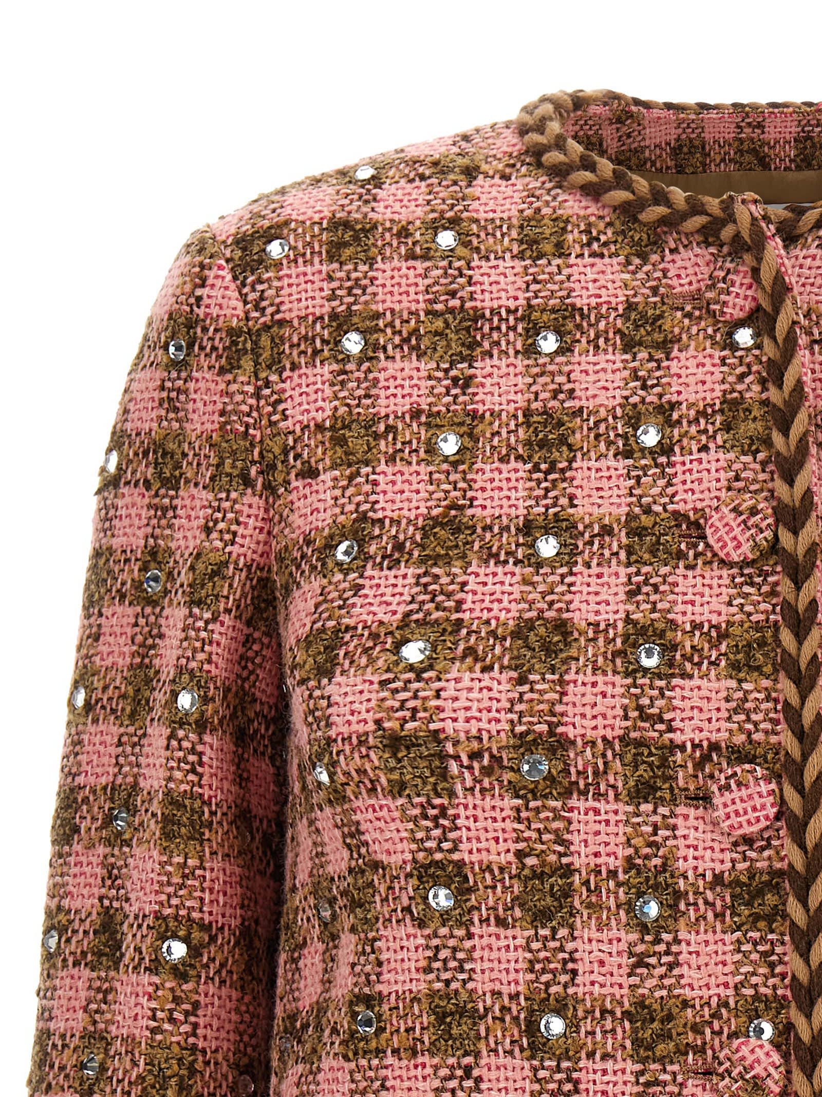 Giuseppe Di Morabito Rhinestone Blazer Jacket In Multi