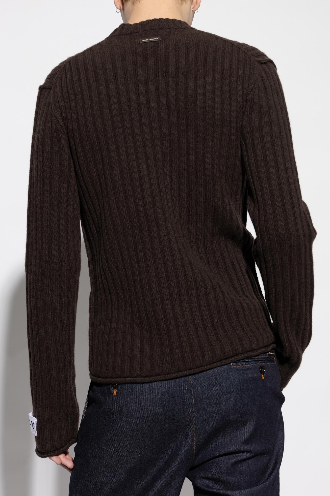 Shop Dolce & Gabbana Wool Sweater In Marrone