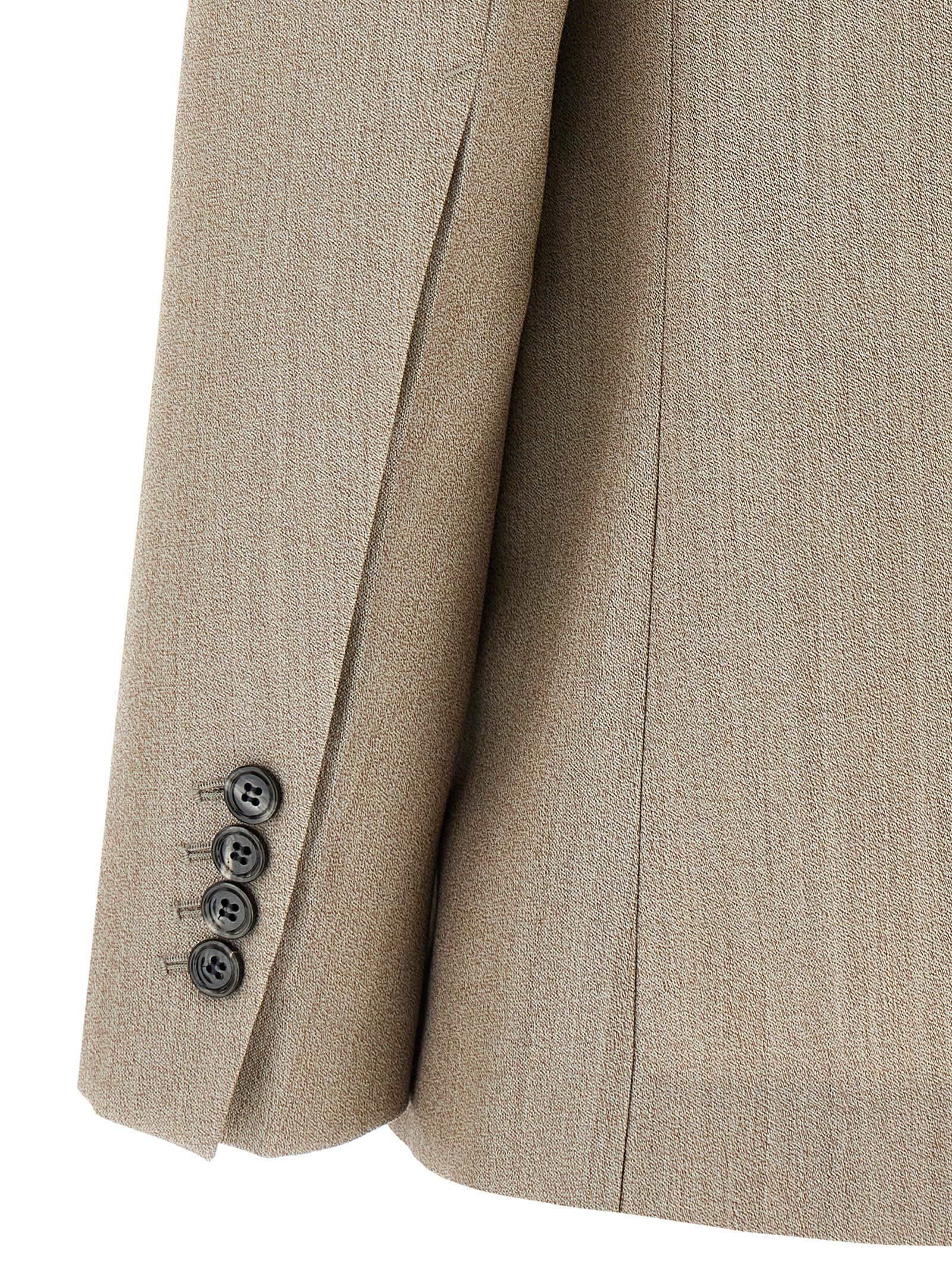 Ami Alexandre Mattiussi Beige Wool Back Slit Double Breasted Jacket Beige In Red