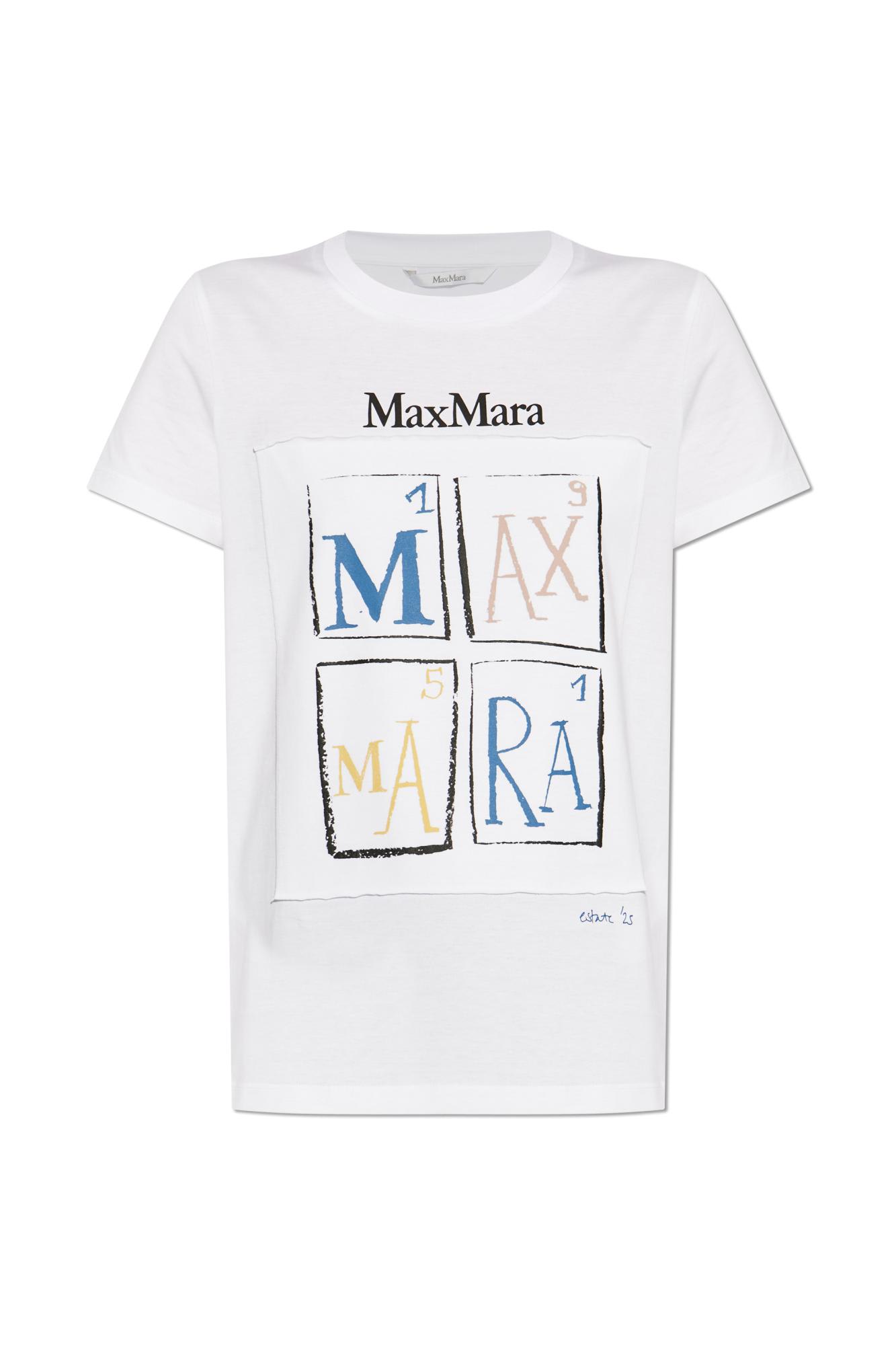 Max Mara T-shirt Colibri In White
