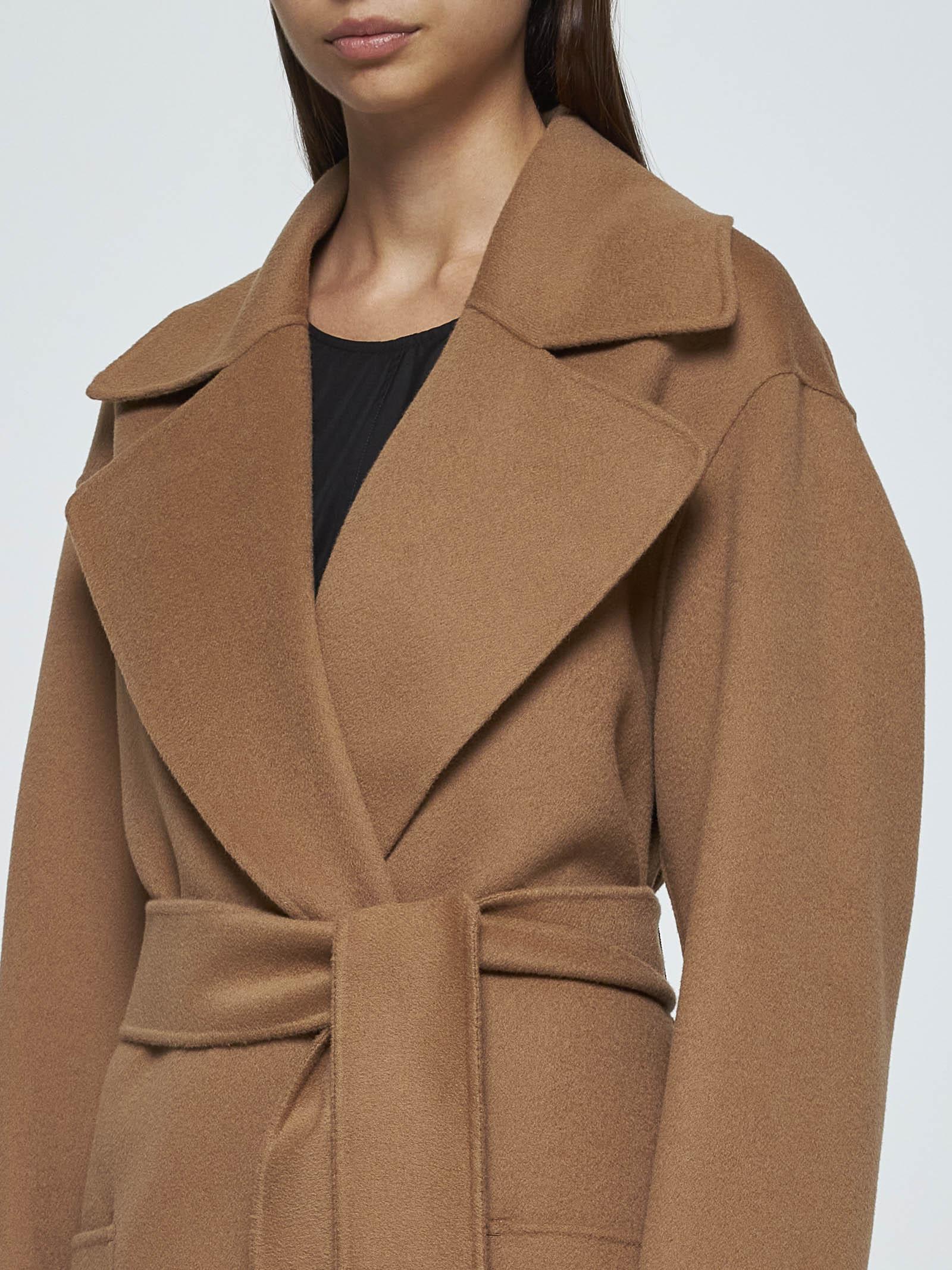 SPORTMAX VELENO BELTED WOOL COAT 