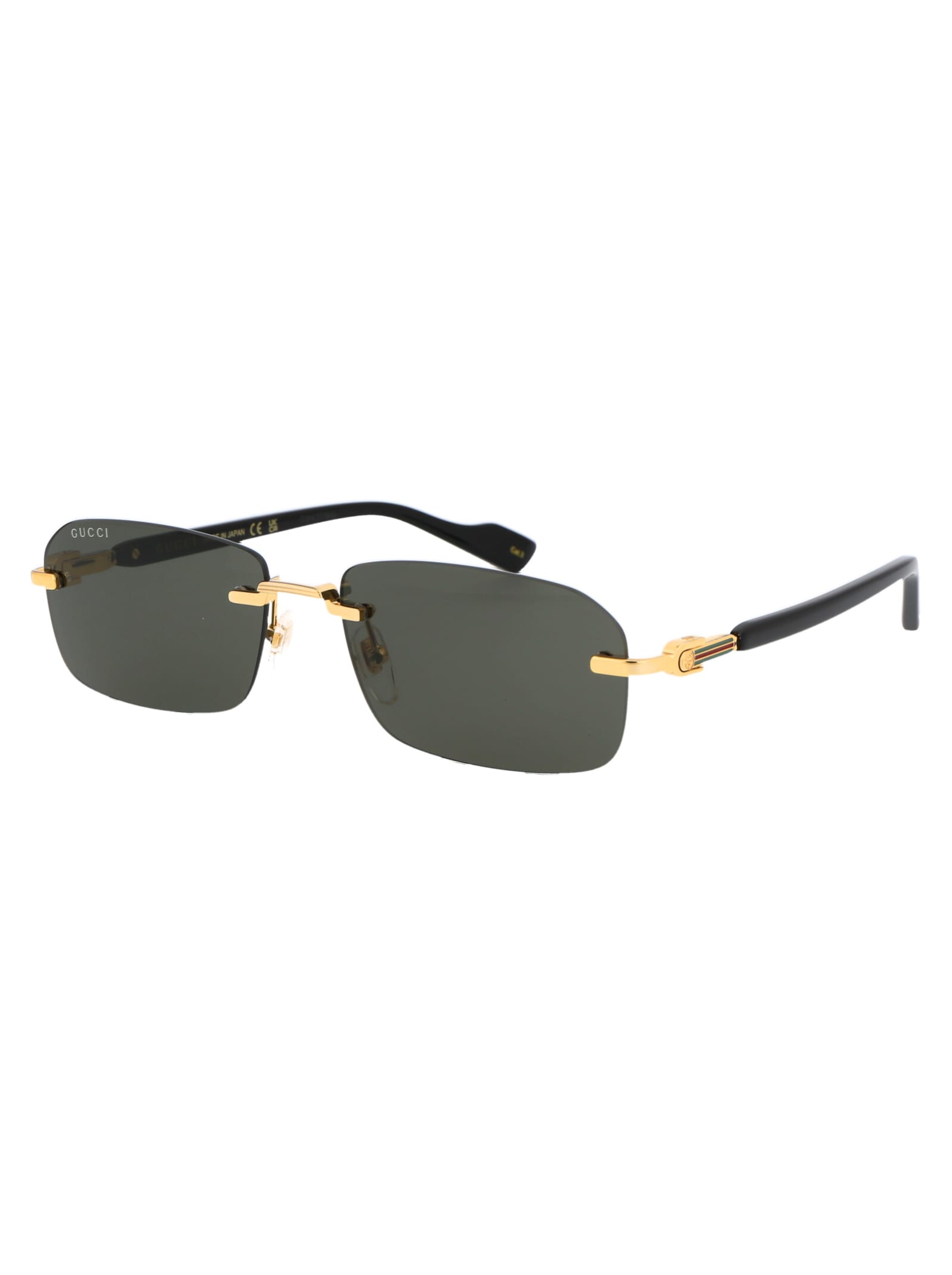 Shop Gucci Gg1221s Sunglasses In 001 Gold Black Grey