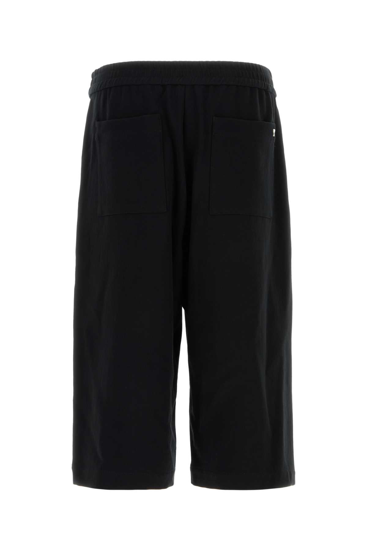 Shop Ami Alexandre Mattiussi Black Cotton Bermuda Shorts