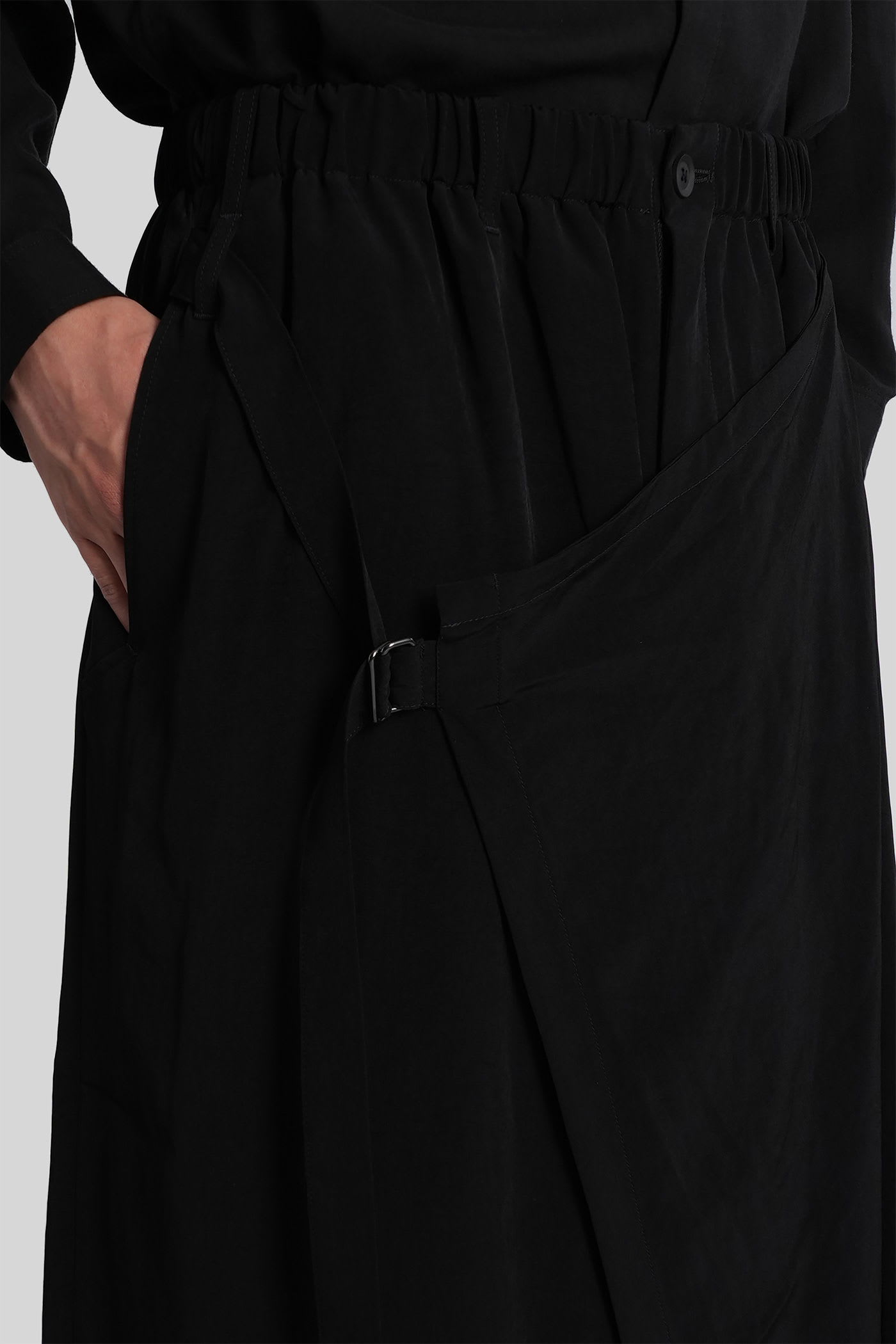 Yohji Yamamoto Pants In Black Triacetate In Black