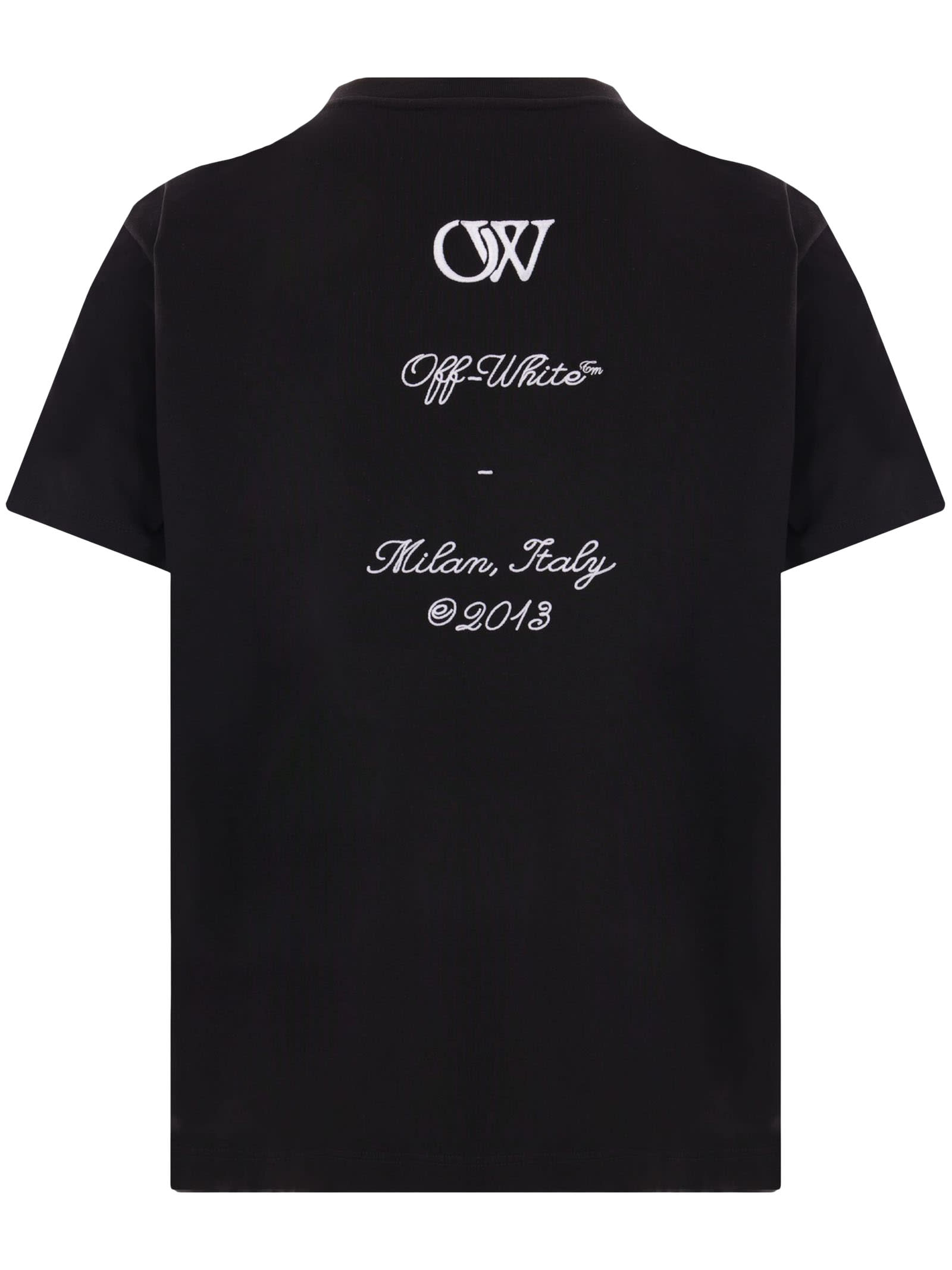Shop Off-white Off White T-shirts And Polos Black