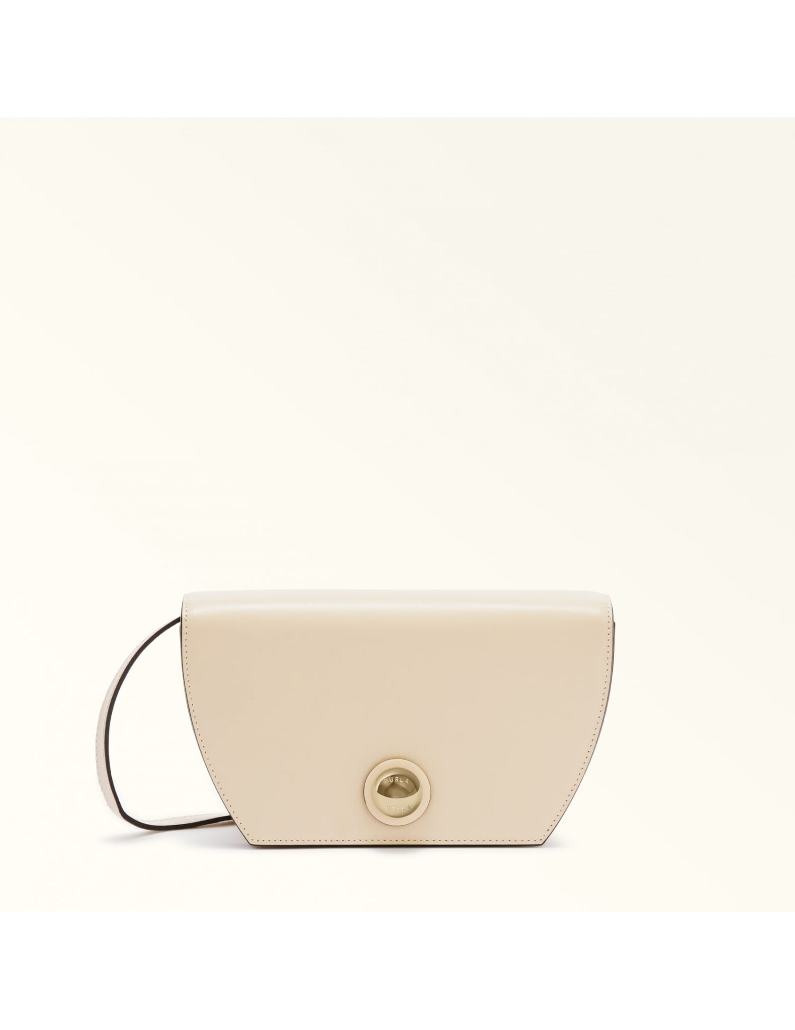 Shop Furla Sfera Mini Shoulder Bag In Ballerina Color Leather