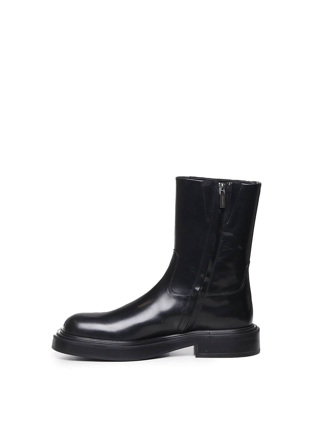 Shop Ferragamo Calfskin Boot In Black