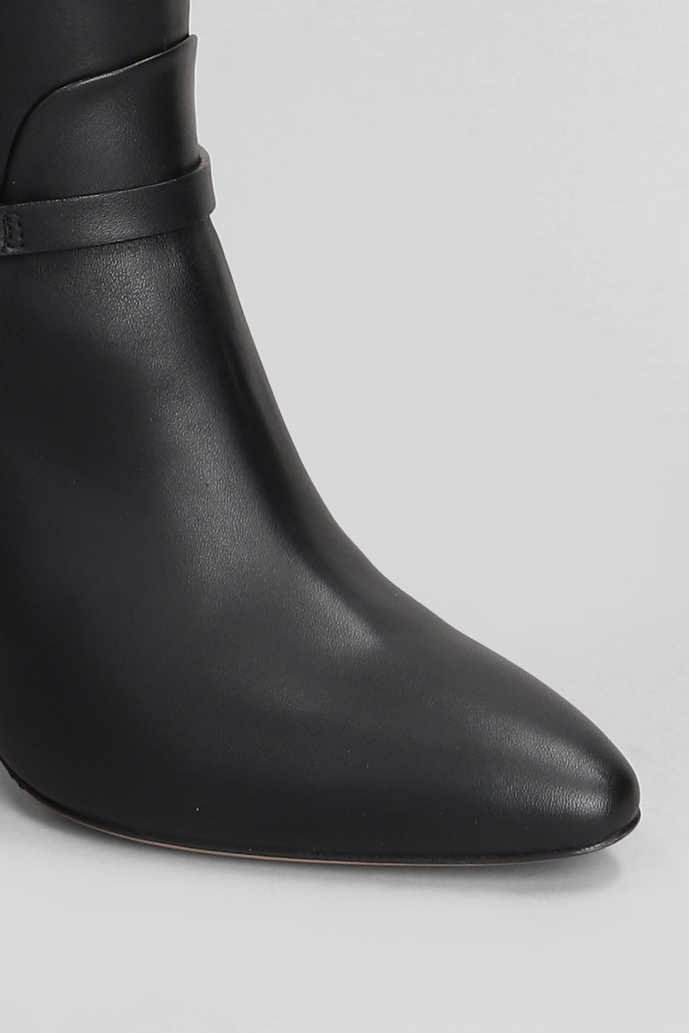 Shop The Seller High Heels Boots In Black Leather